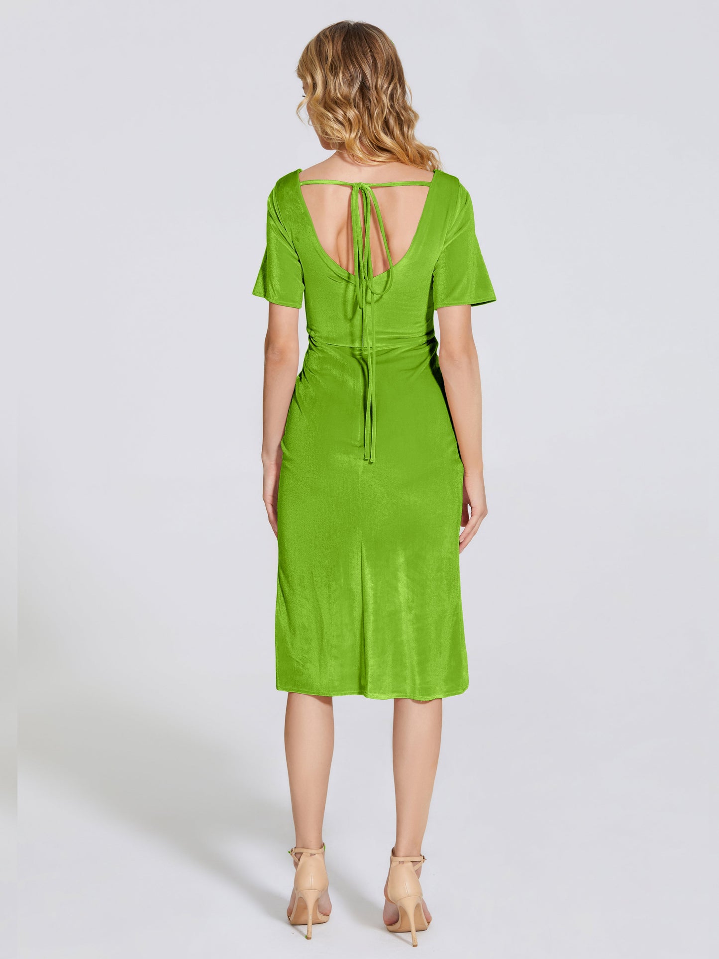 Kendall Midi Sheath Velvet Bridesmaid Dress