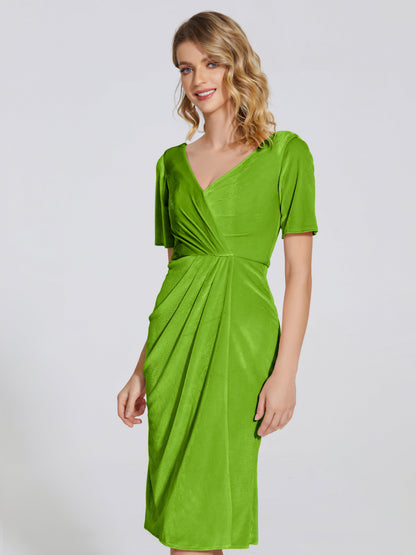 Kendall Midi Sheath Velvet Bridesmaid Dress