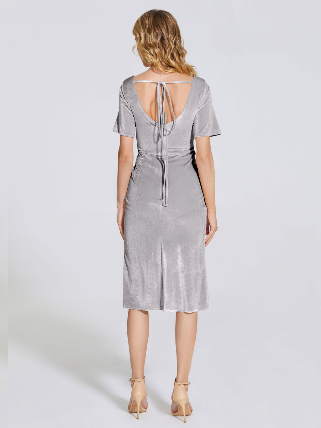 Kendall Midi Sheath Velvet Bridesmaid Dress