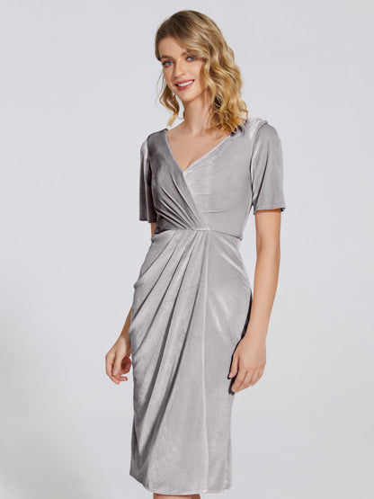 Kendall Midi Sheath Velvet Bridesmaid Dress