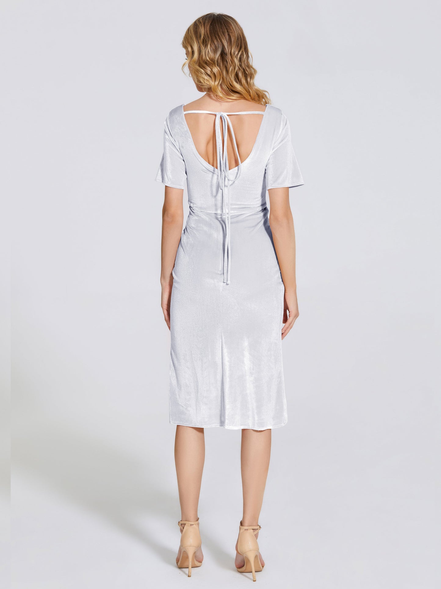 Kendall Midi Sheath Velvet Bridesmaid Dress