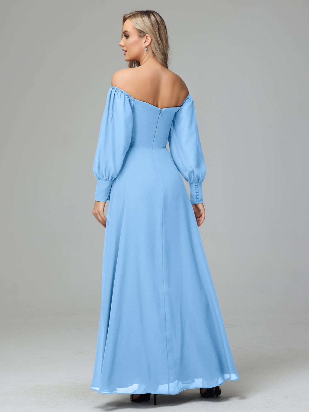 Mirabelle Off Shoulder Long Sleeves Chiffon Bridesmaid Dresses