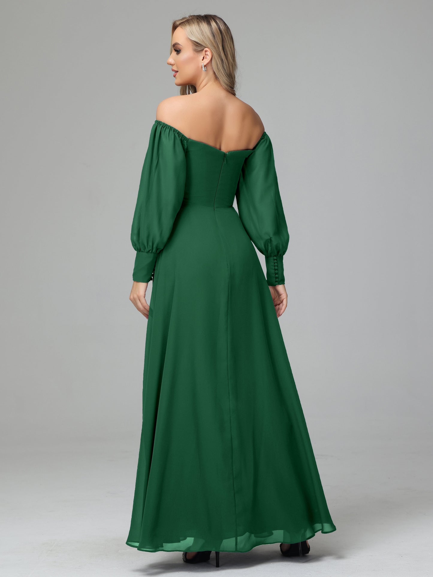 Mirabelle Off Shoulder Long Sleeves Chiffon Bridesmaid Dresses