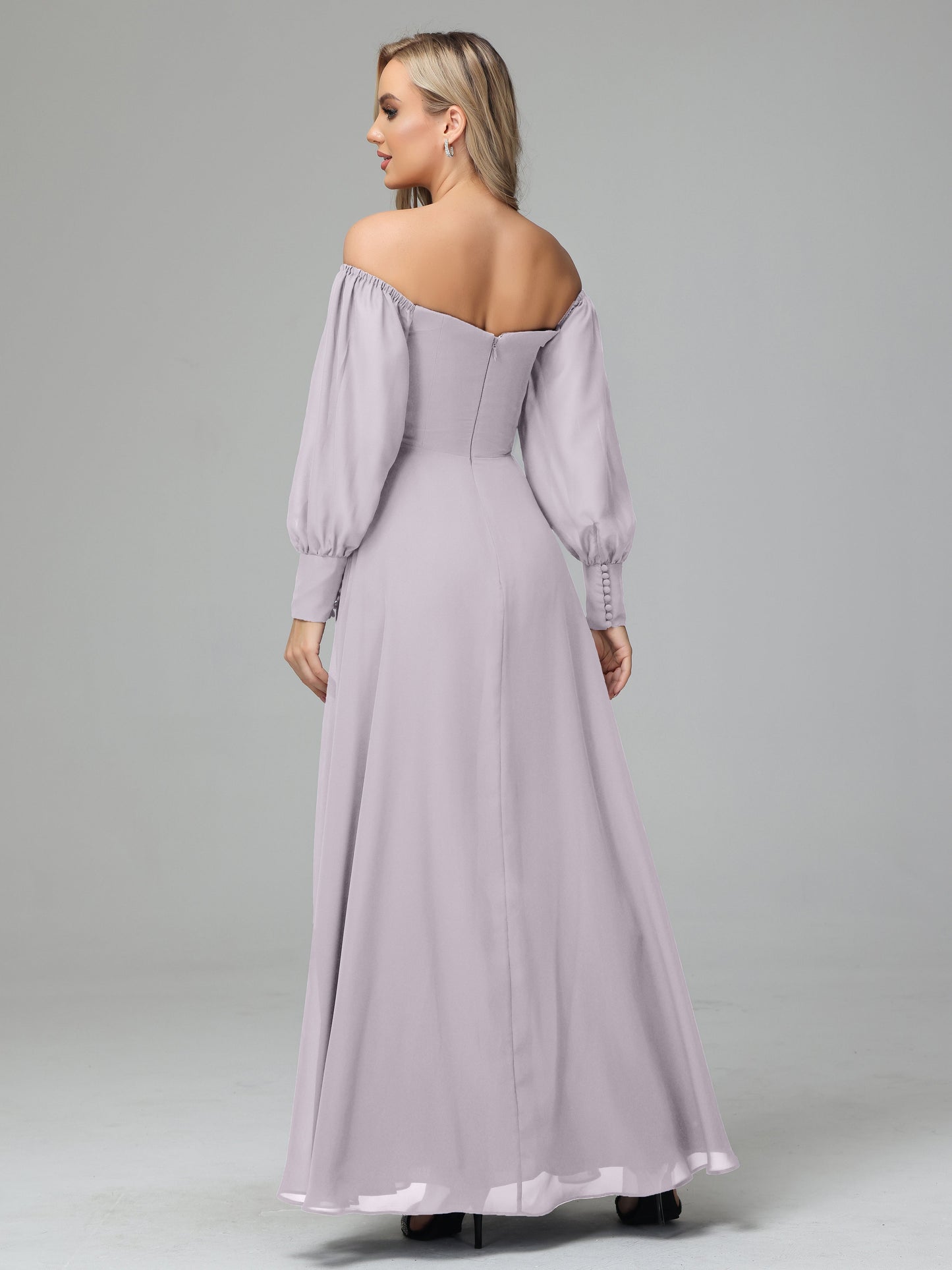 Mirabelle Off Shoulder Long Sleeves Chiffon Bridesmaid Dresses