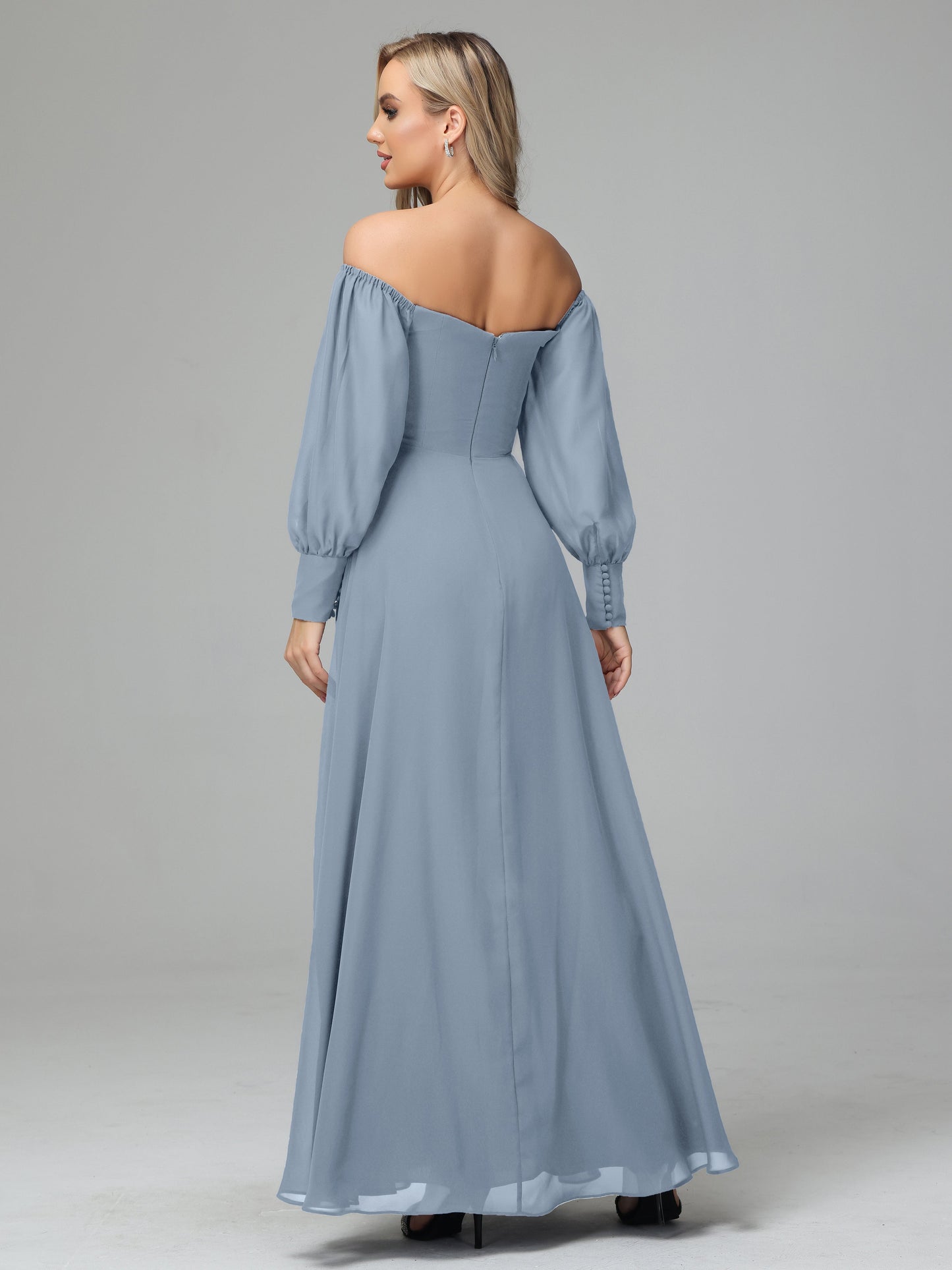Mirabelle Off Shoulder Long Sleeves Chiffon Bridesmaid Dresses