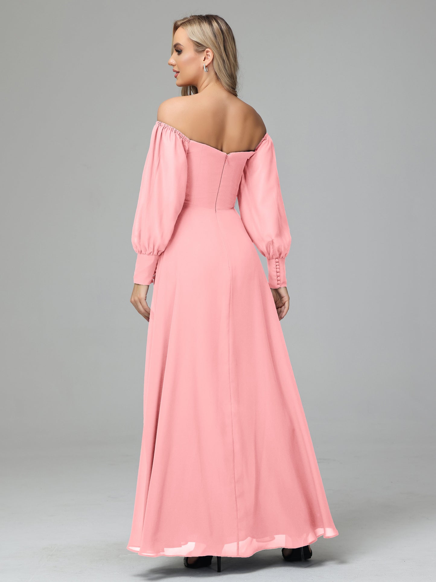 Mirabelle Off Shoulder Long Sleeves Chiffon Bridesmaid Dresses