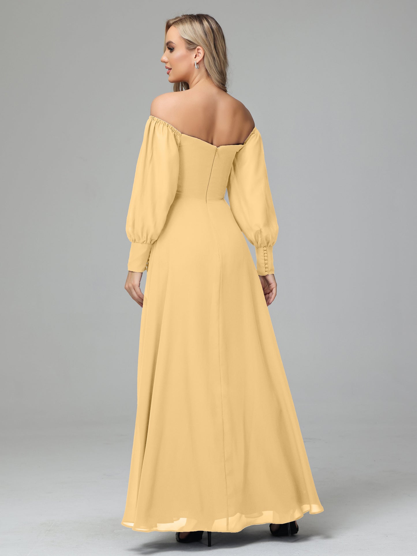Mirabelle Off Shoulder Long Sleeves Chiffon Bridesmaid Dresses