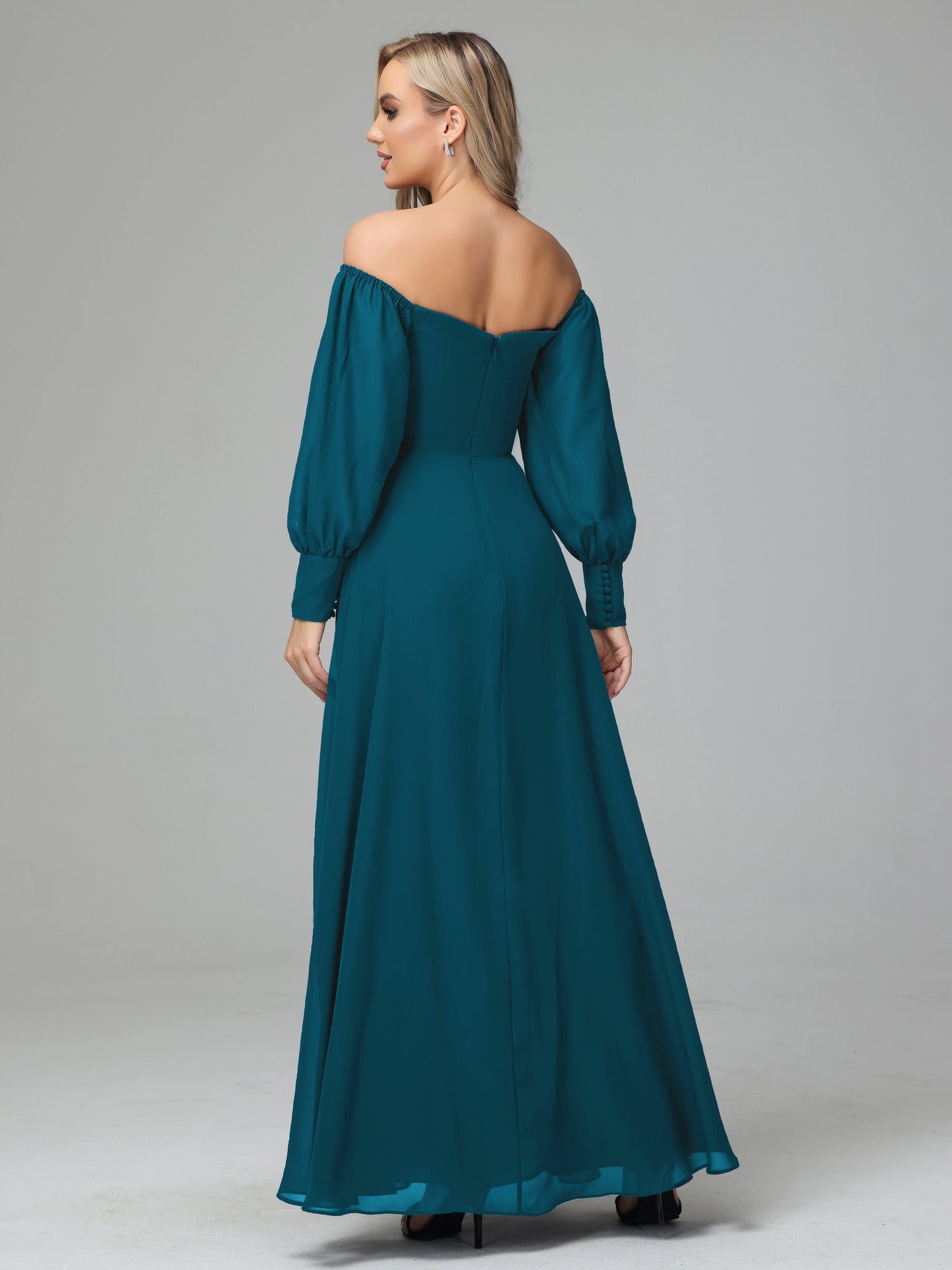 Mirabelle Off Shoulder Long Sleeves Chiffon Bridesmaid Dresses