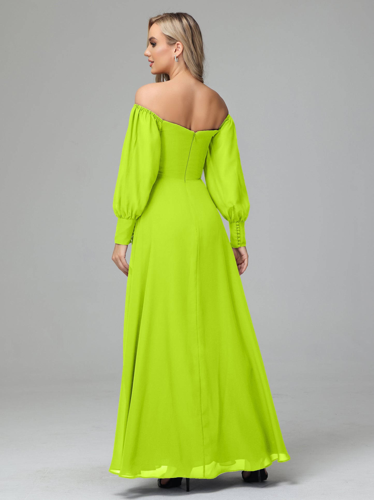 Mirabelle Off Shoulder Long Sleeves Chiffon Bridesmaid Dresses