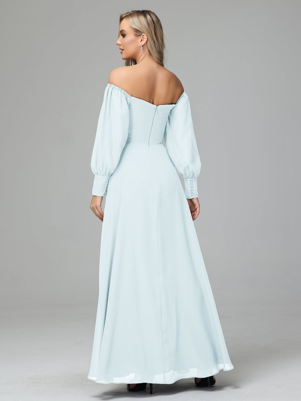Mirabelle Off Shoulder Long Sleeves Chiffon Bridesmaid Dresses