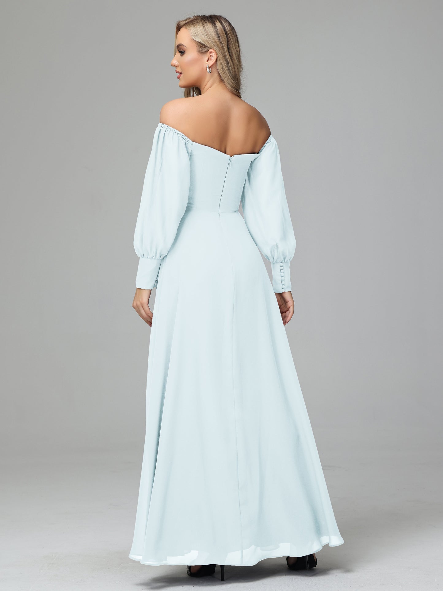 Mirabelle Off Shoulder Long Sleeves Chiffon Bridesmaid Dresses