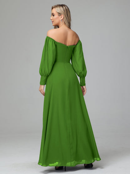 Mirabelle Off Shoulder Long Sleeves Chiffon Bridesmaid Dresses