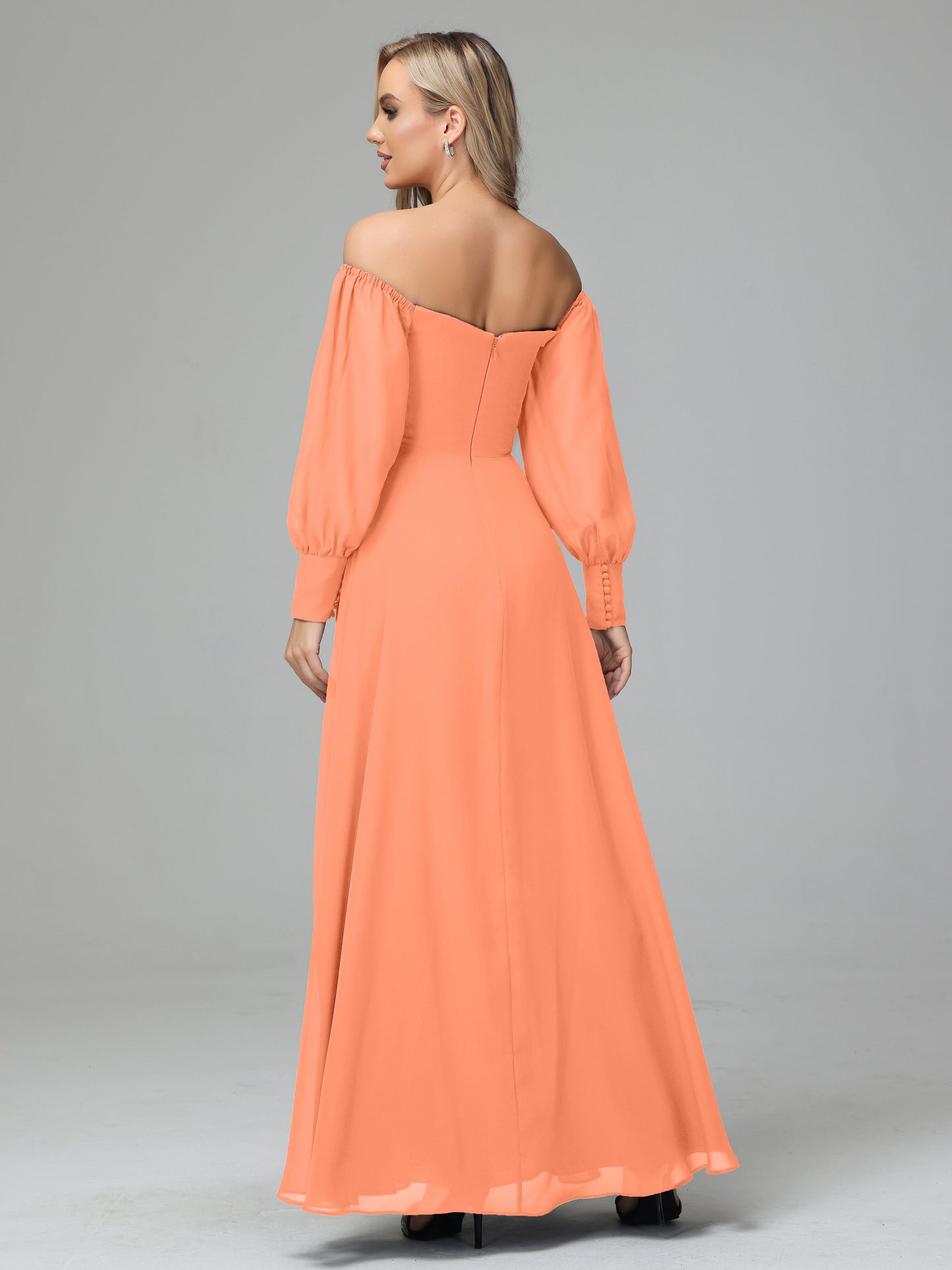 Mirabelle Off Shoulder Long Sleeves Chiffon Bridesmaid Dresses