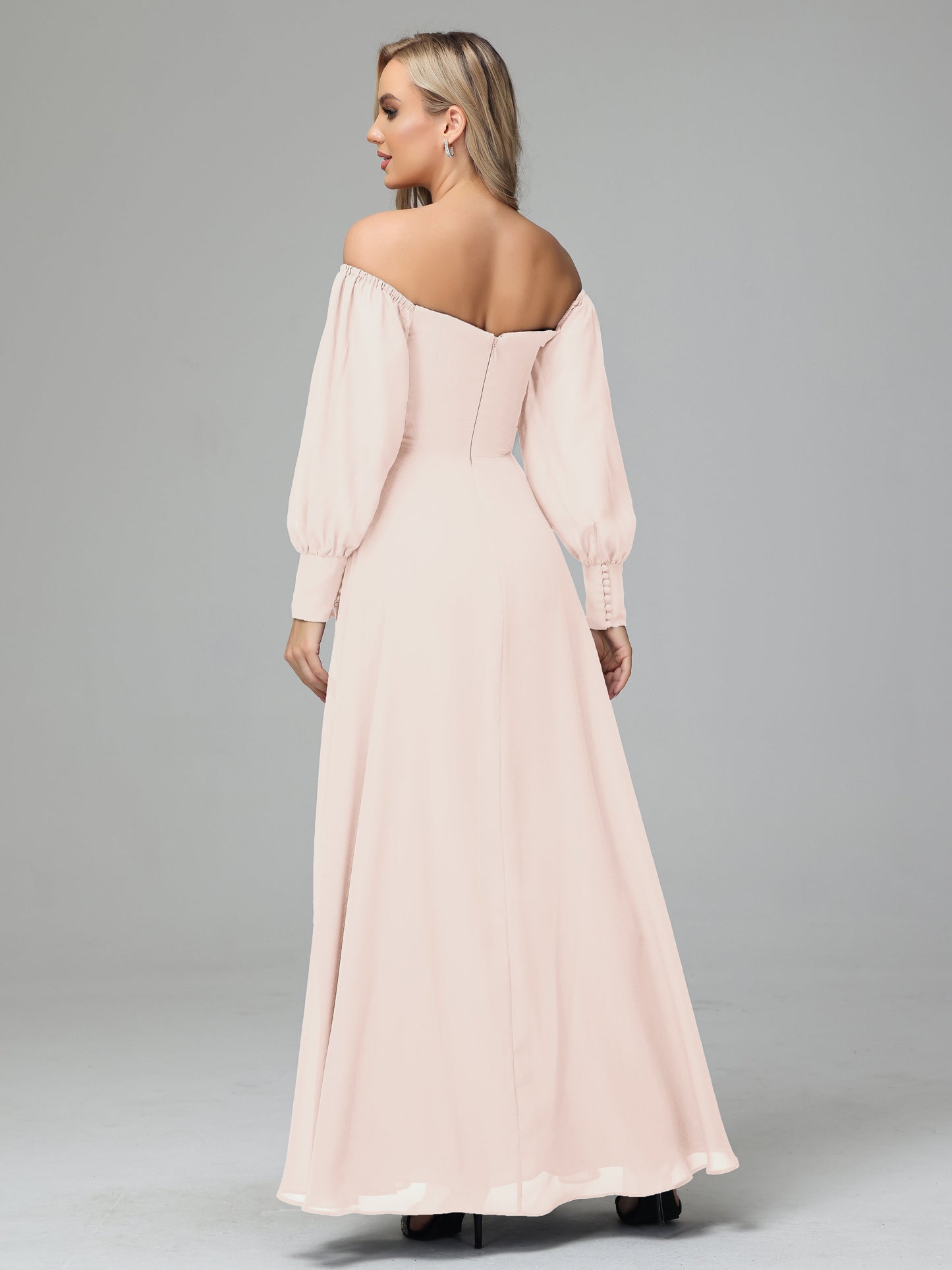 Mirabelle Off Shoulder Long Sleeves Chiffon Bridesmaid Dresses