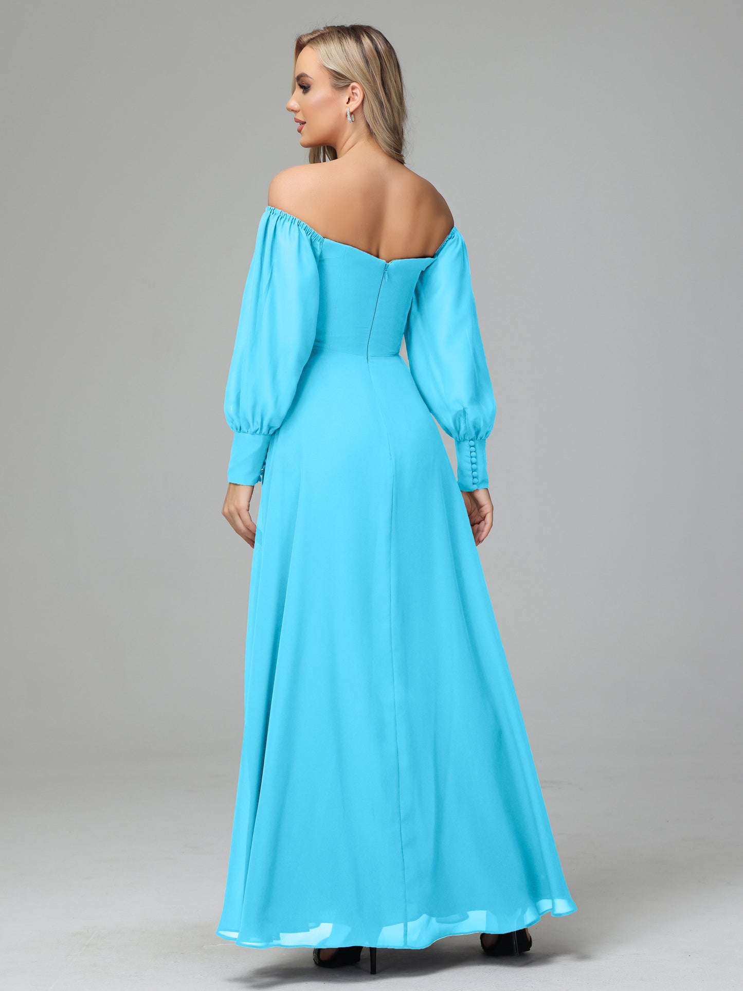Mirabelle Off Shoulder Long Sleeves Chiffon Bridesmaid Dresses