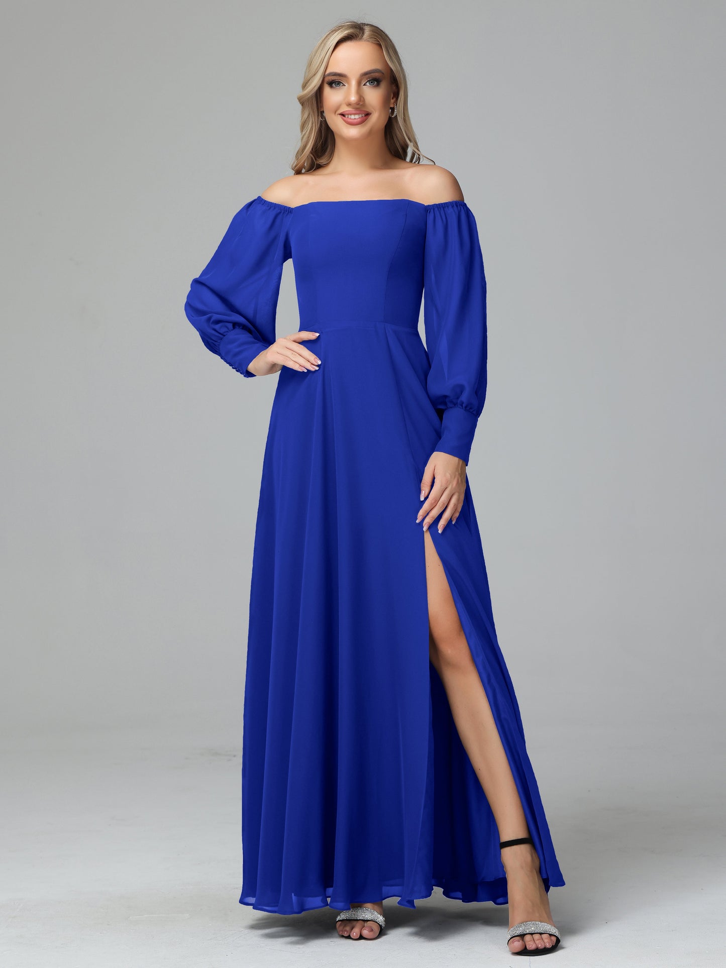 Mirabelle Off Shoulder Long Sleeves Chiffon Bridesmaid Dresses