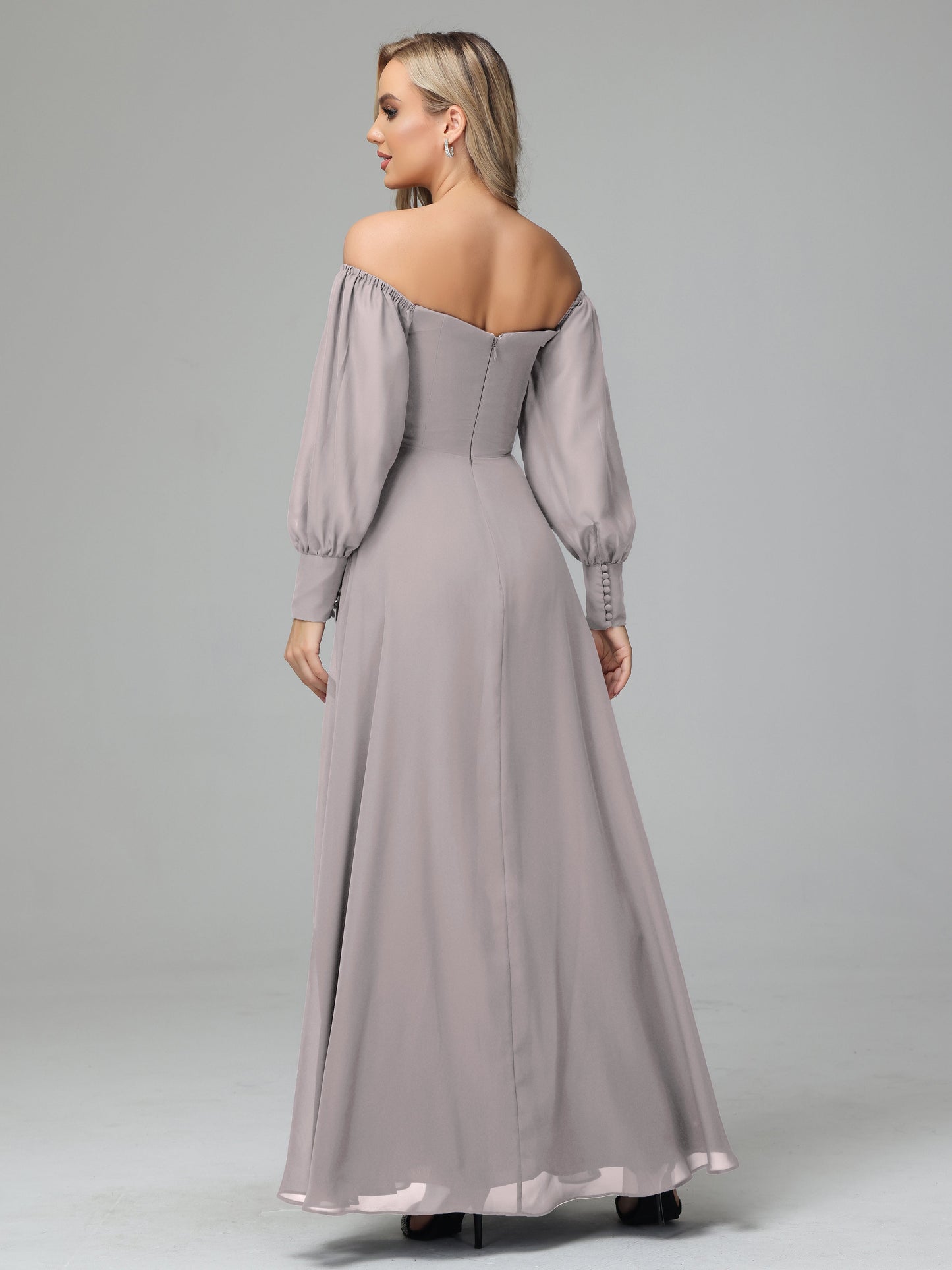 Mirabelle Off Shoulder Long Sleeves Chiffon Bridesmaid Dresses