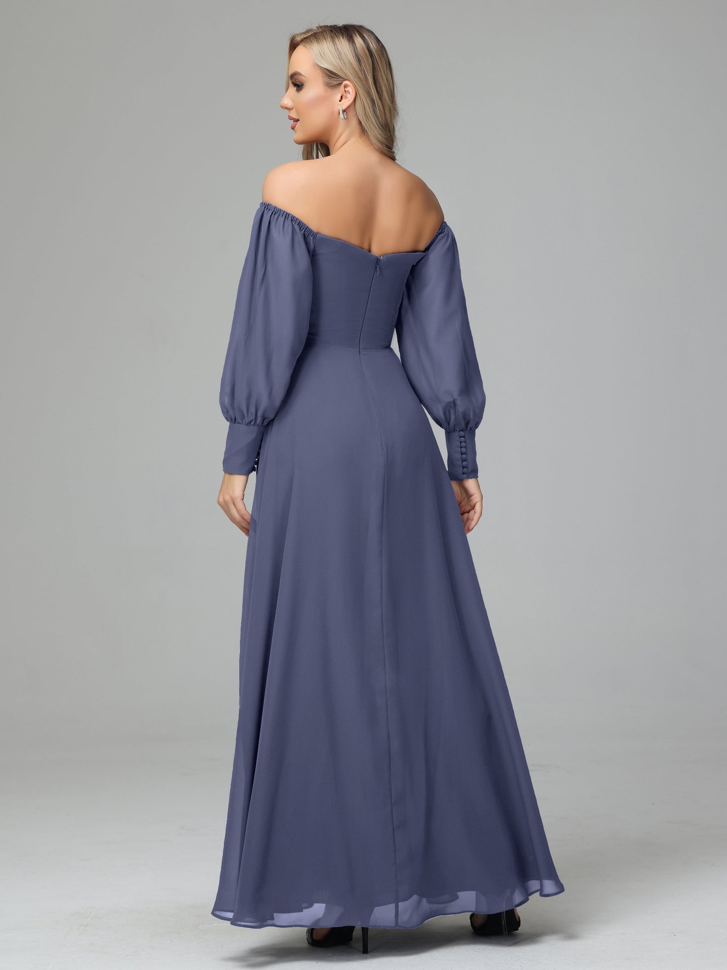 Mirabelle Off Shoulder Long Sleeves Chiffon Bridesmaid Dresses