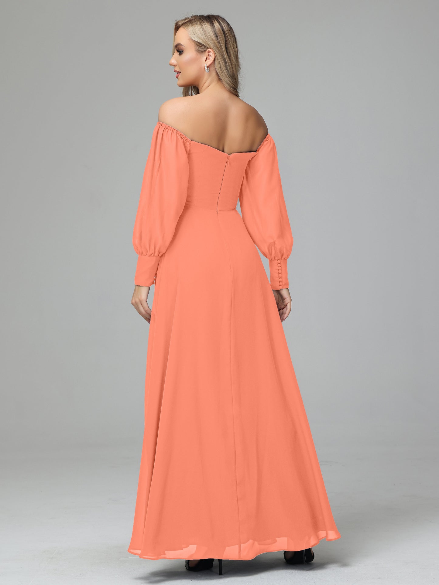 Mirabelle Off Shoulder Long Sleeves Chiffon Bridesmaid Dresses