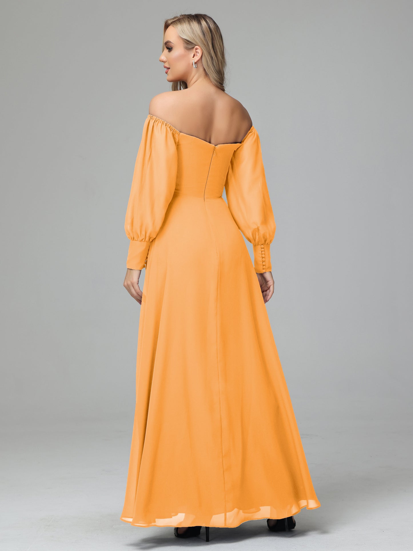 Mirabelle Off Shoulder Long Sleeves Chiffon Bridesmaid Dresses