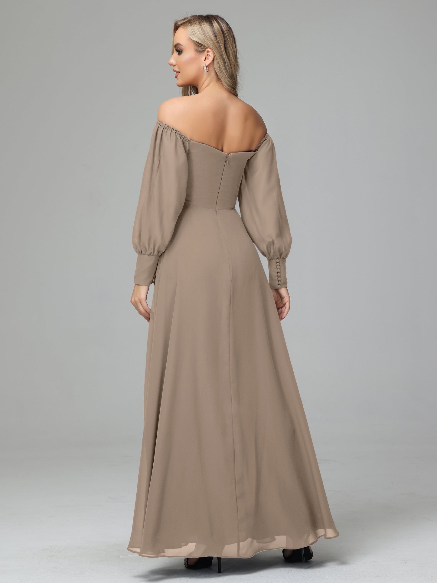 Mirabelle Off Shoulder Long Sleeves Chiffon Bridesmaid Dresses