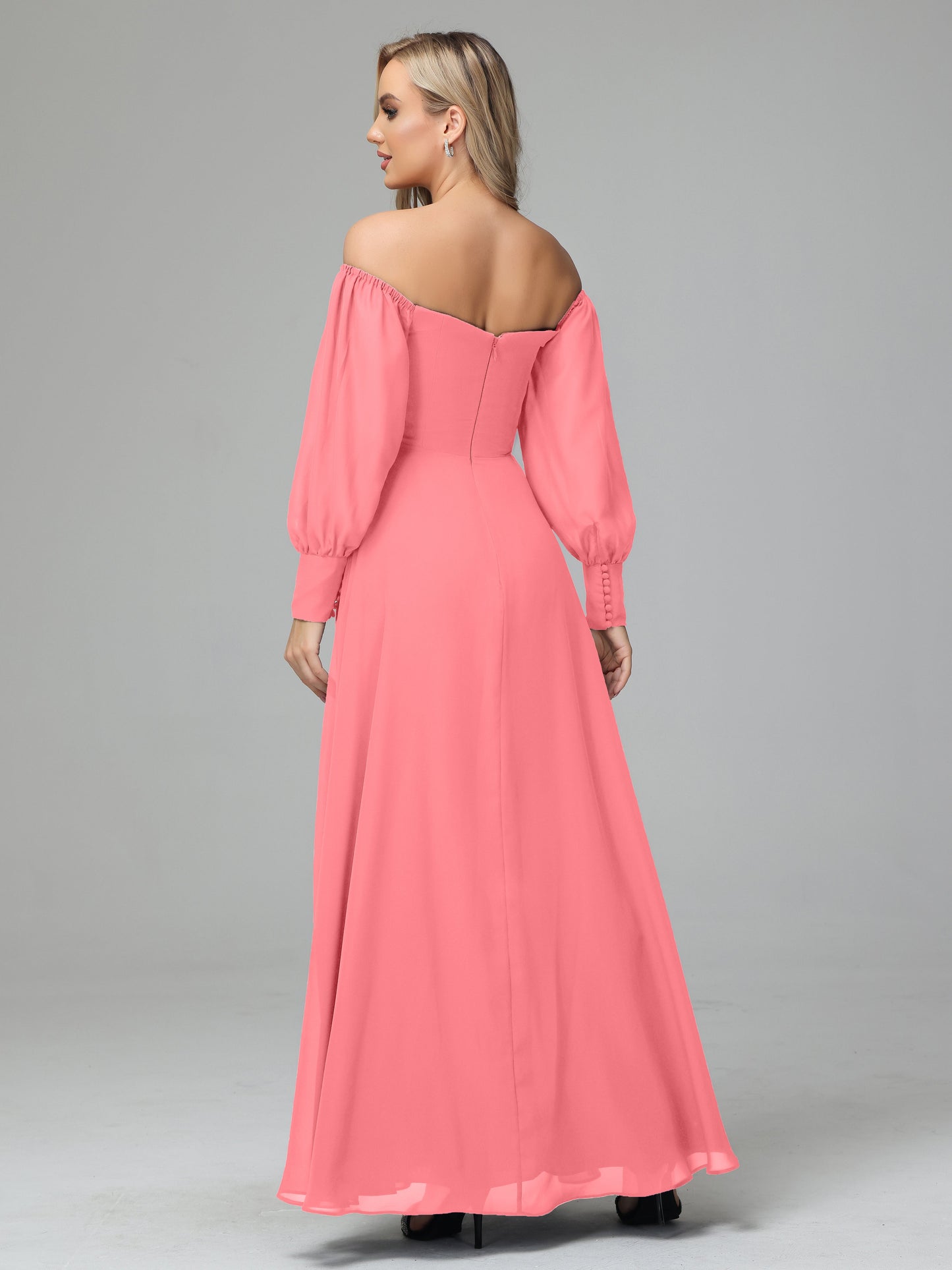 Mirabelle Off Shoulder Long Sleeves Chiffon Bridesmaid Dresses