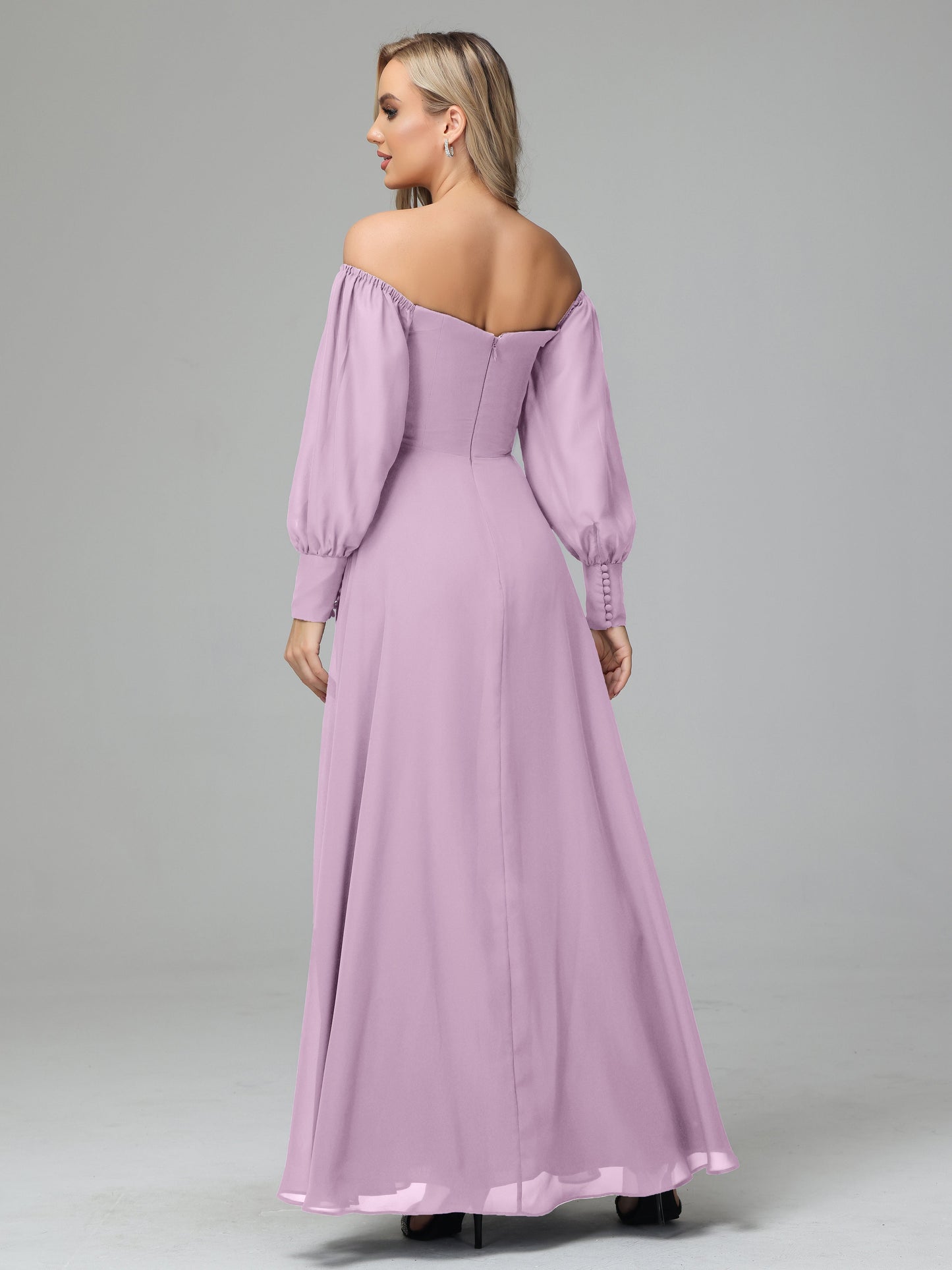 Mirabelle Off Shoulder Long Sleeves Chiffon Bridesmaid Dresses