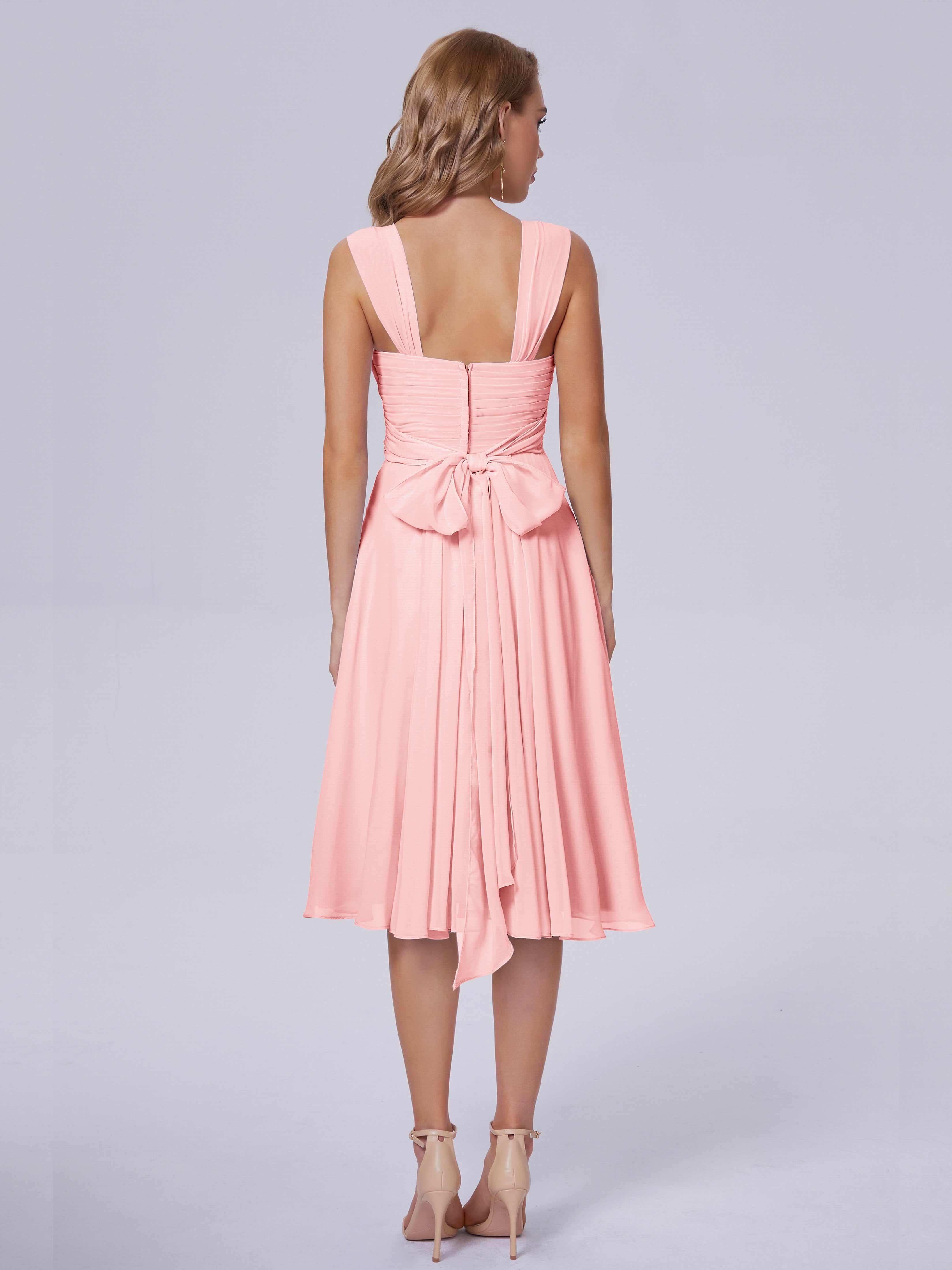 Mya Best Short Bridesmaid Dresses With Bowknot