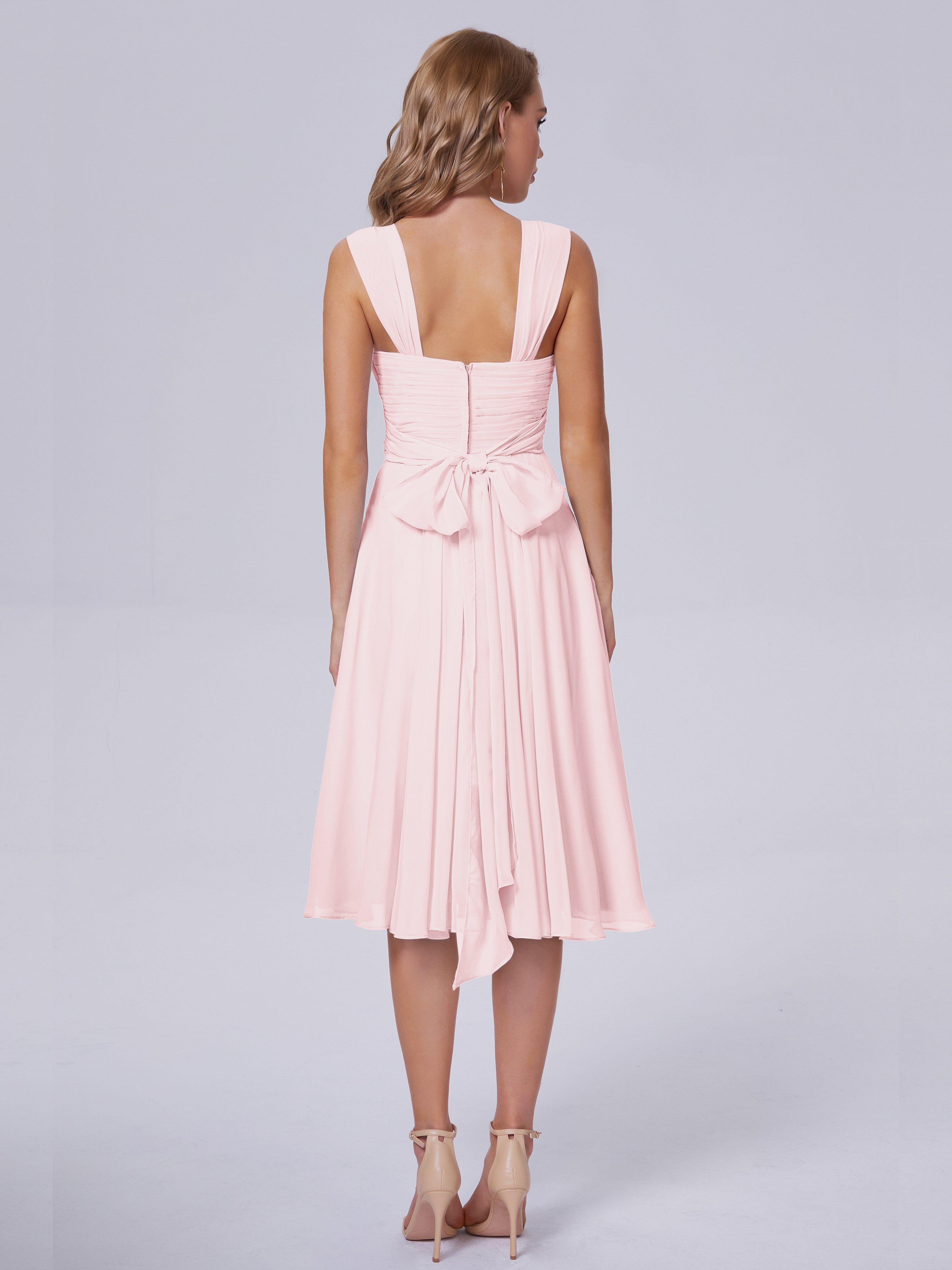Mya Best Short Bridesmaid Dresses With Bowknot