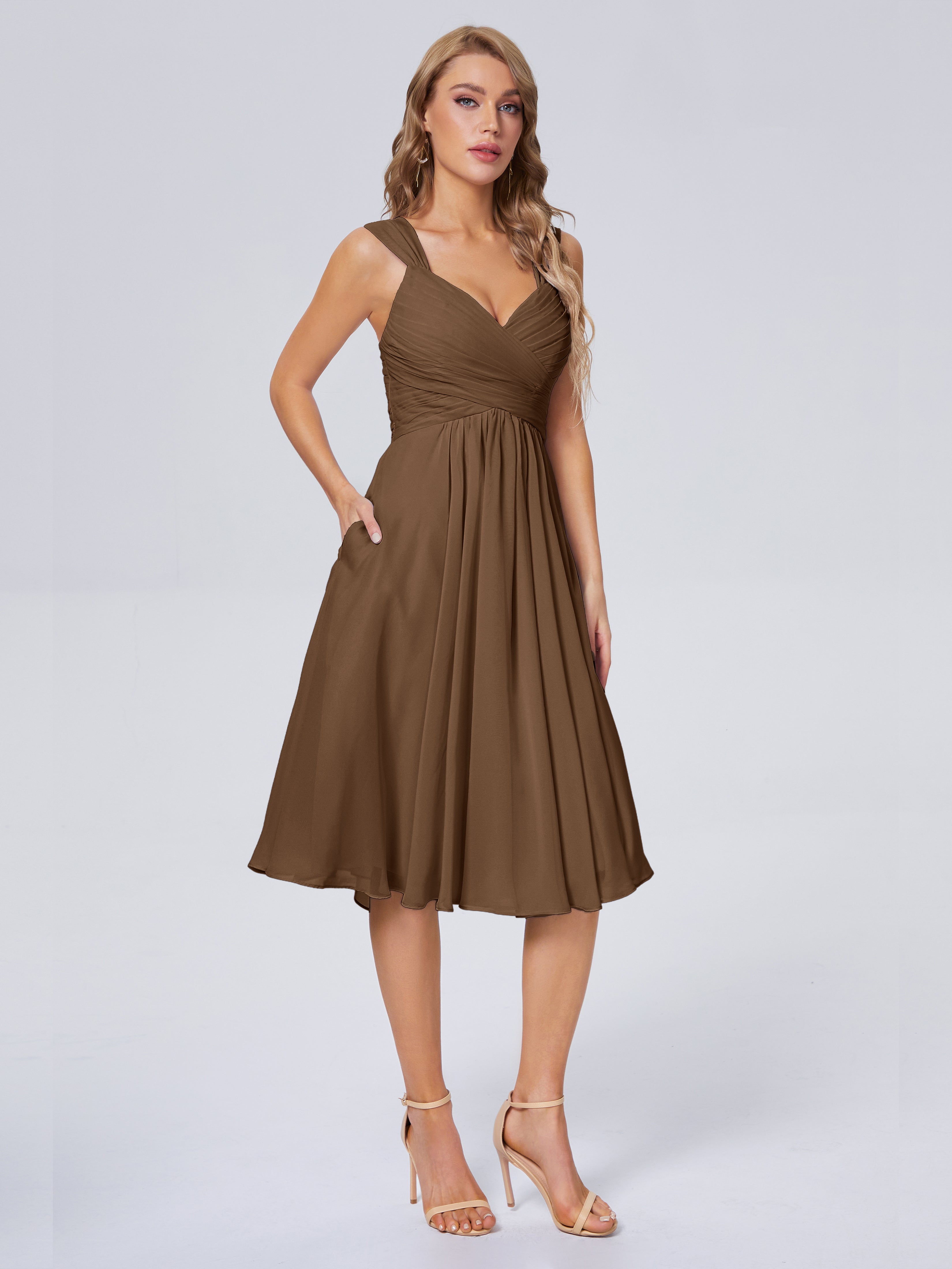 Mya Best Short Bridesmaid Dresses With Bowknot