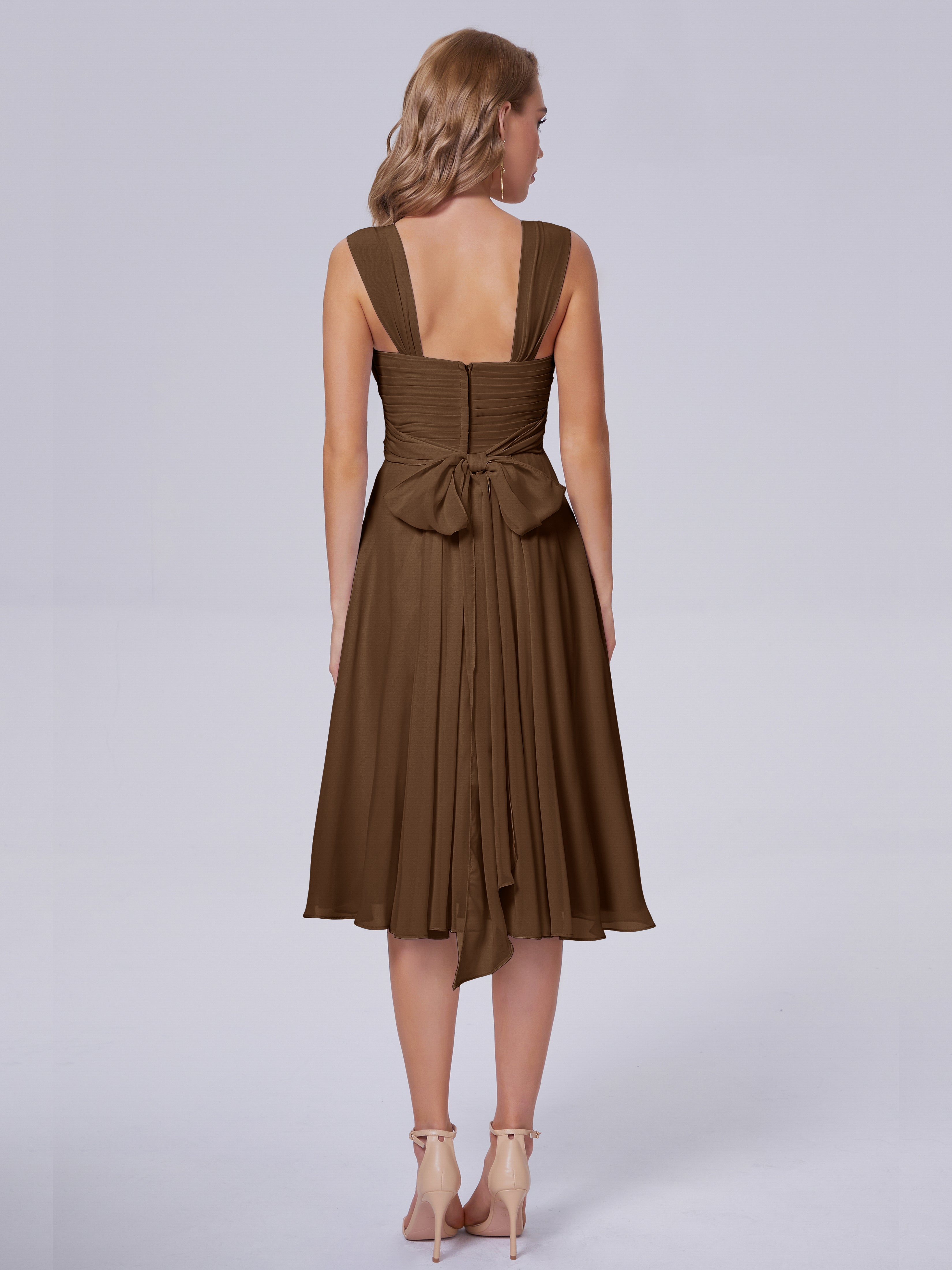 Mya Best Short Bridesmaid Dresses With Bowknot