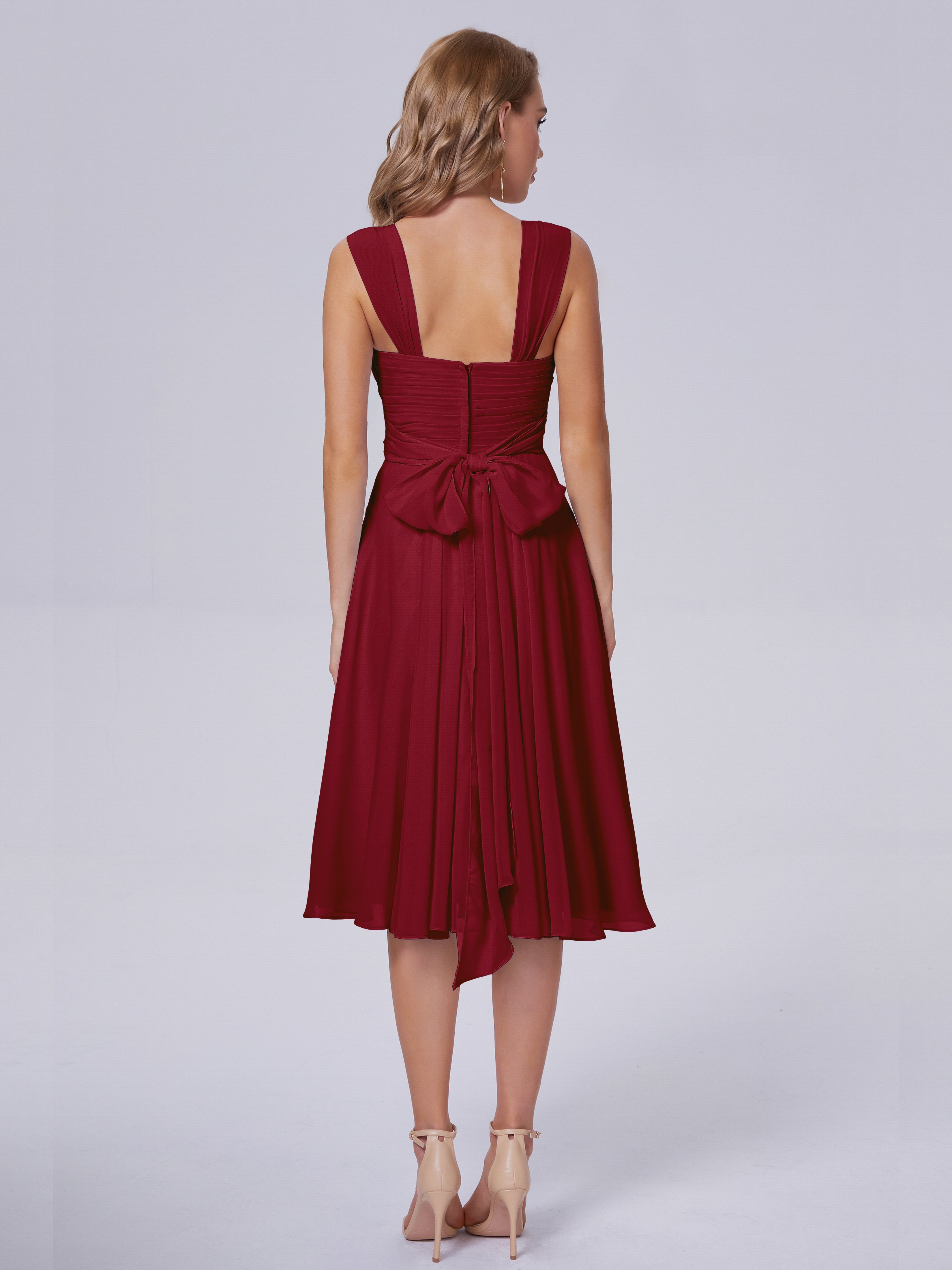 Mya Best Short Bridesmaid Dresses With Bowknot