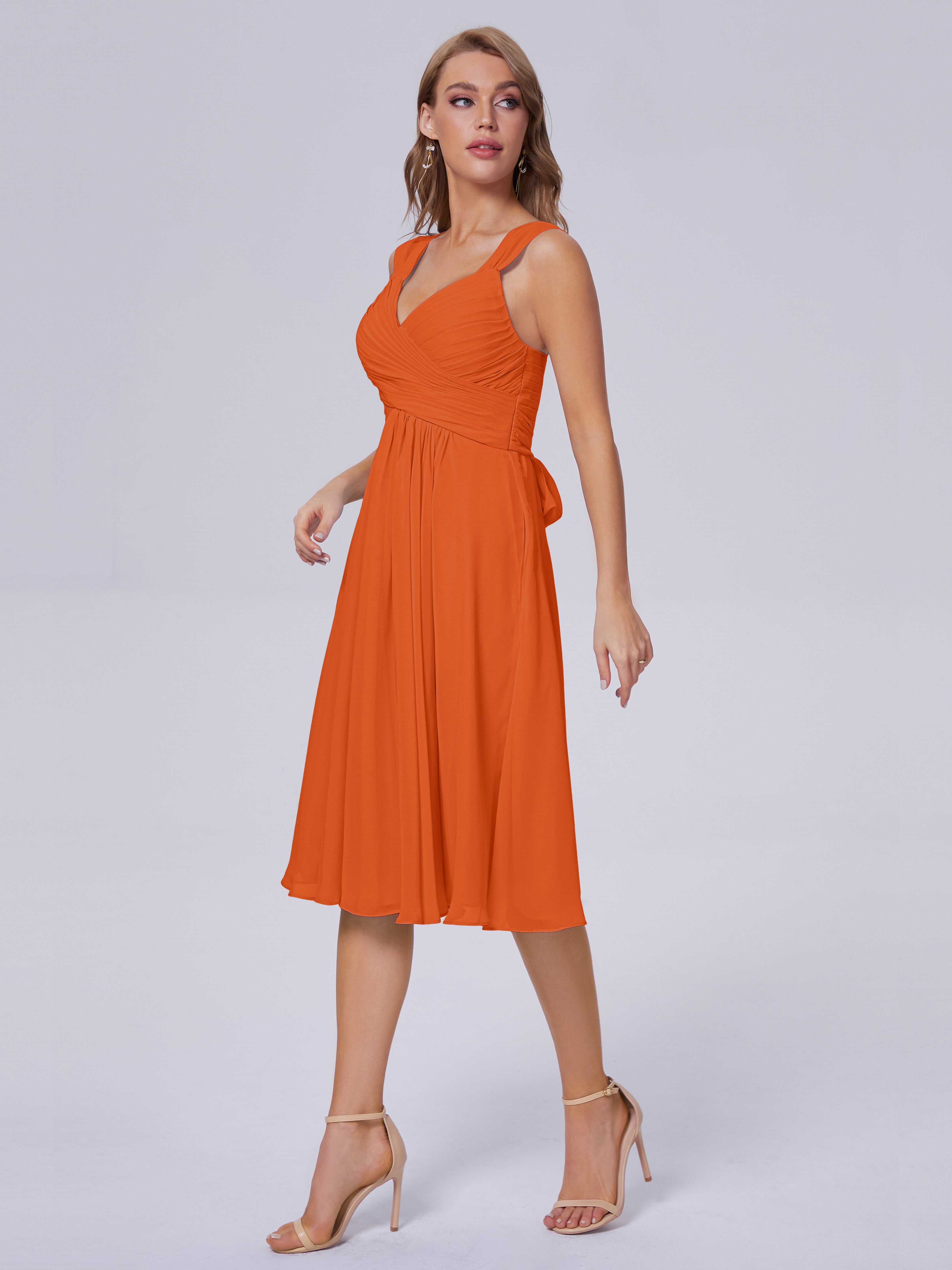 Mya Best Short Bridesmaid Dresses With Bowknot