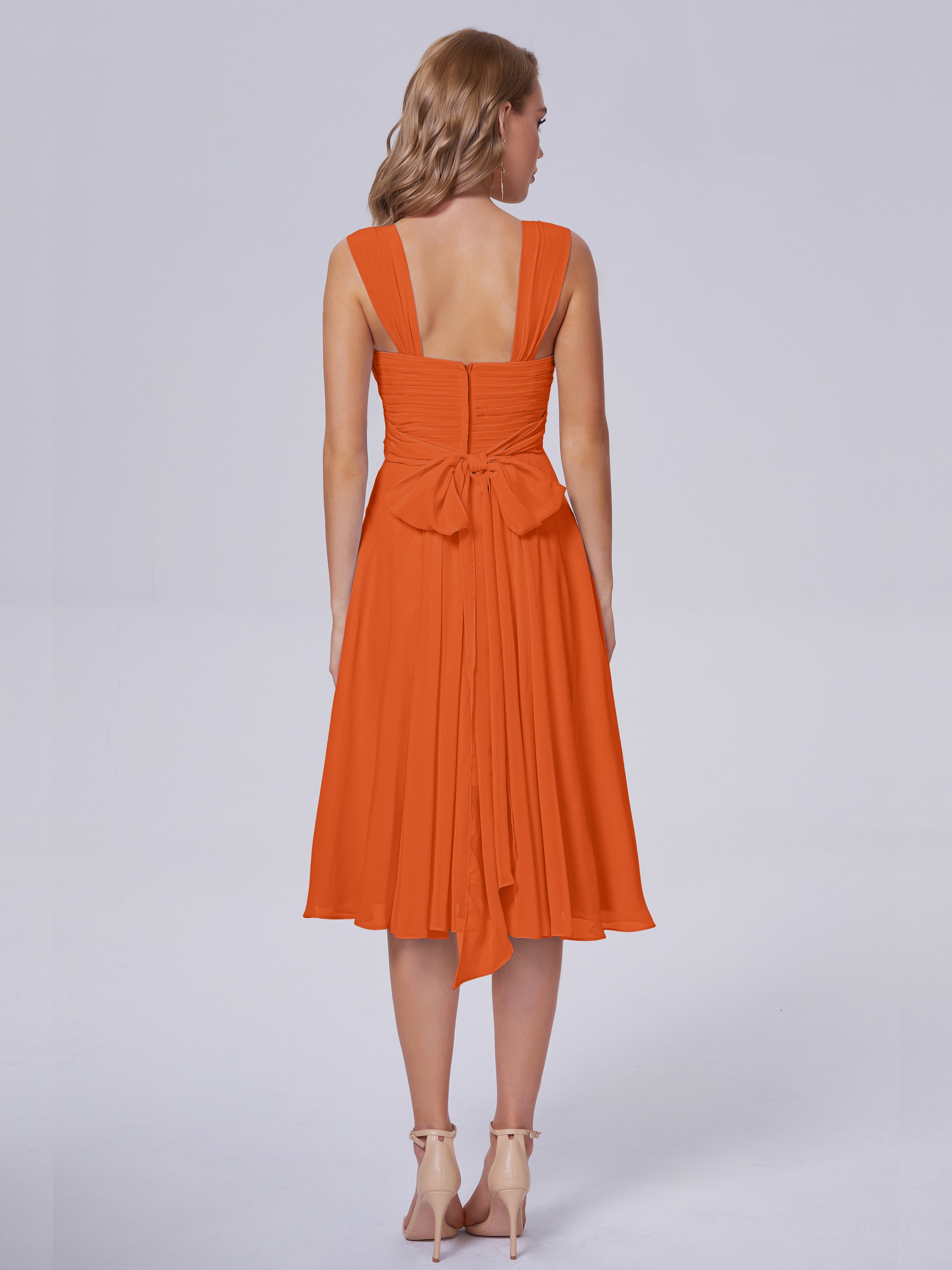 Mya Best Short Bridesmaid Dresses With Bowknot