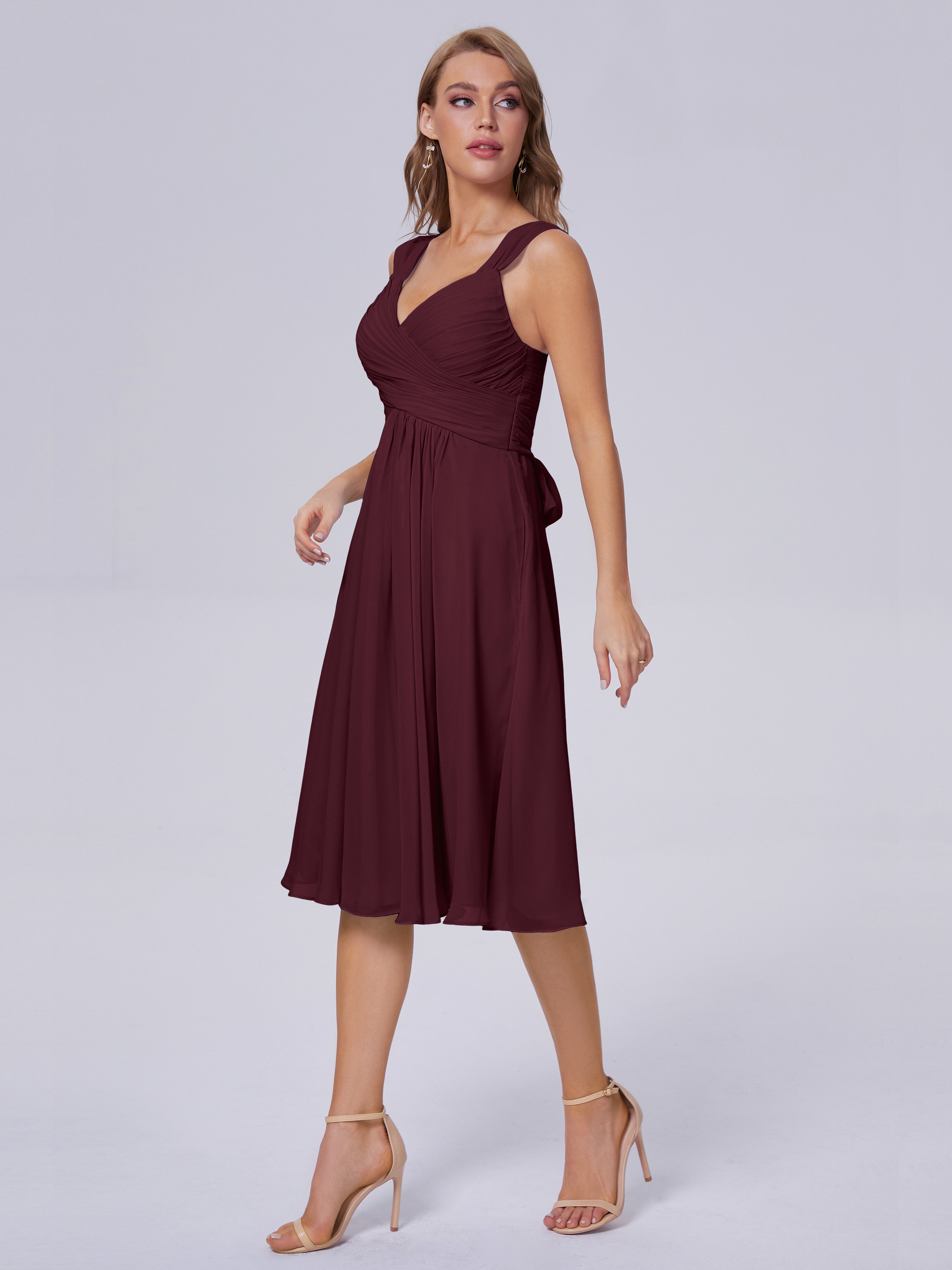 Mya Best Short Bridesmaid Dresses With Bowknot