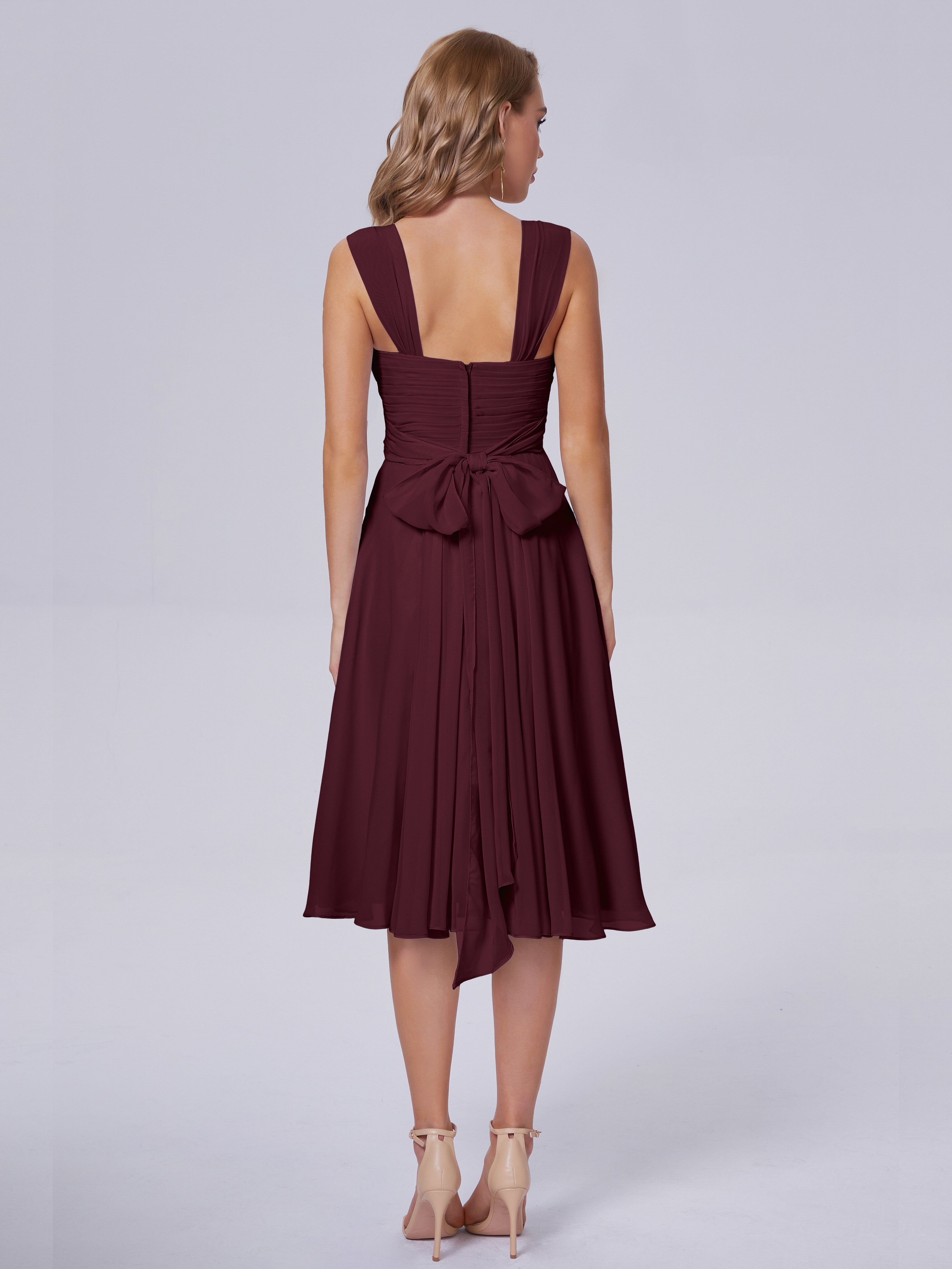 Mya Best Short Bridesmaid Dresses With Bowknot