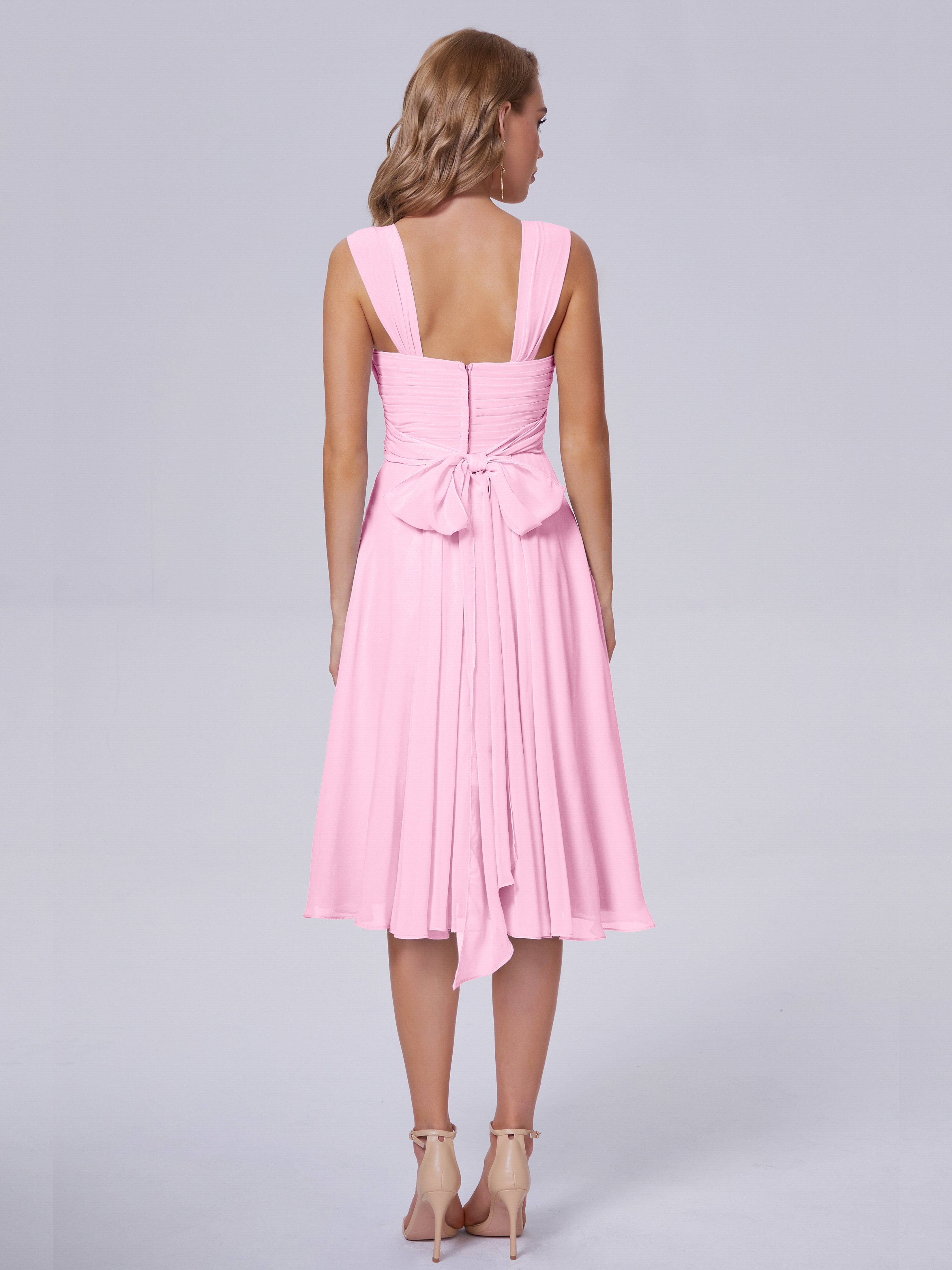 Mya Best Short Bridesmaid Dresses With Bowknot