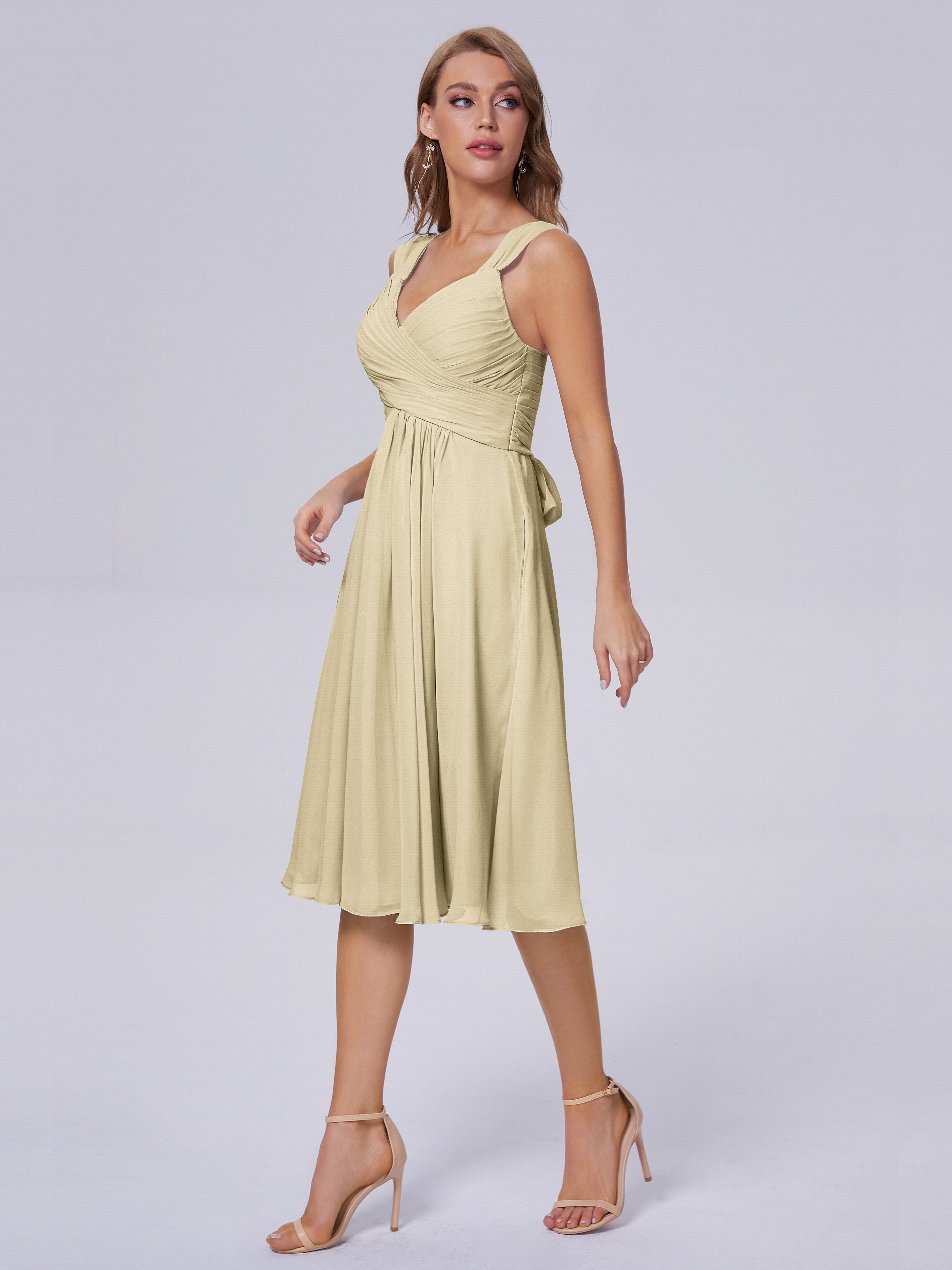 Mya Best Short Bridesmaid Dresses With Bowknot
