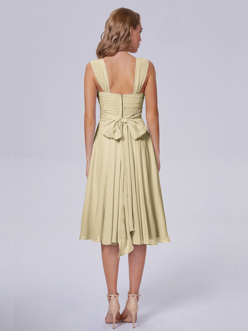 Mya Best Short Bridesmaid Dresses With Bowknot