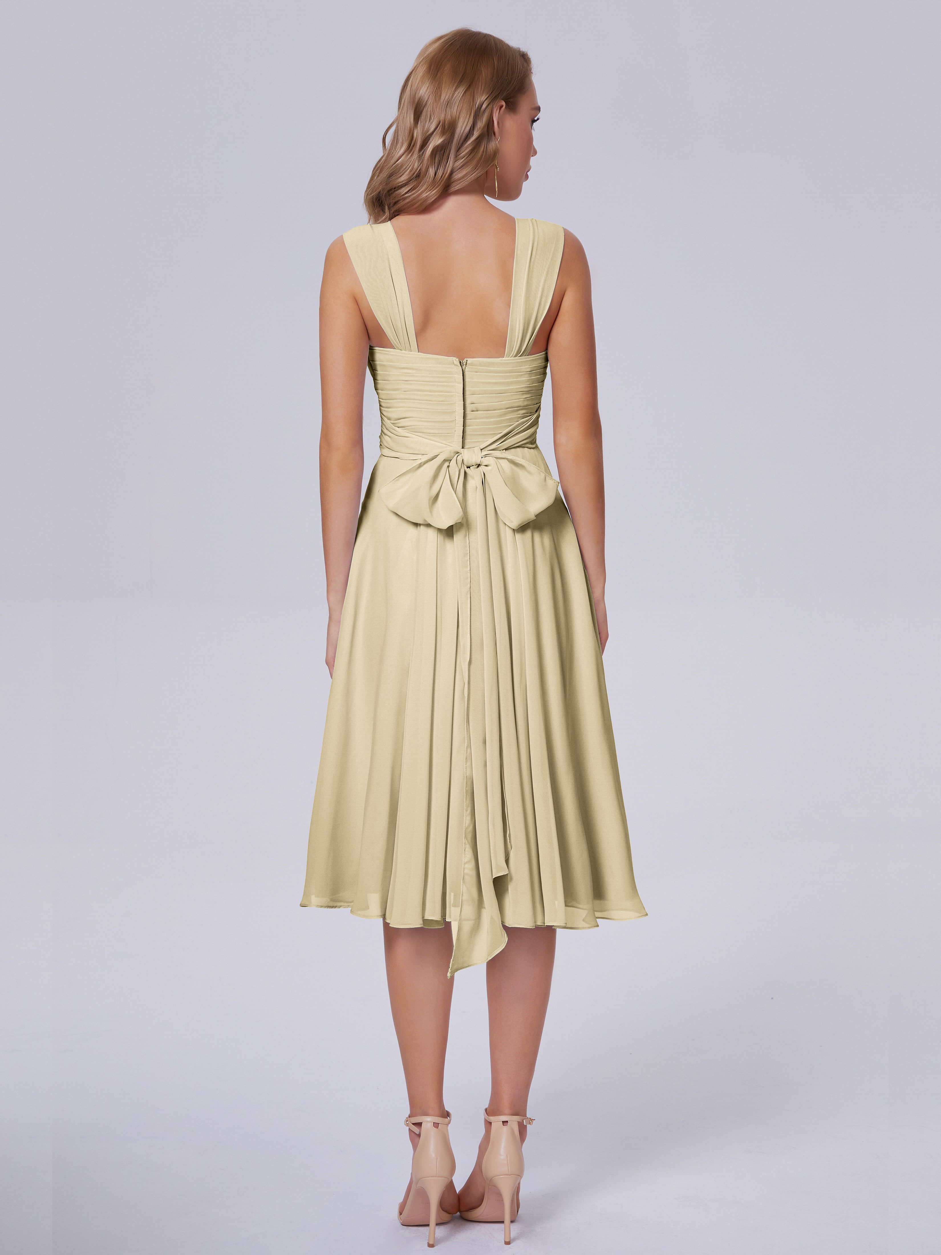 Mya Best Short Bridesmaid Dresses With Bowknot