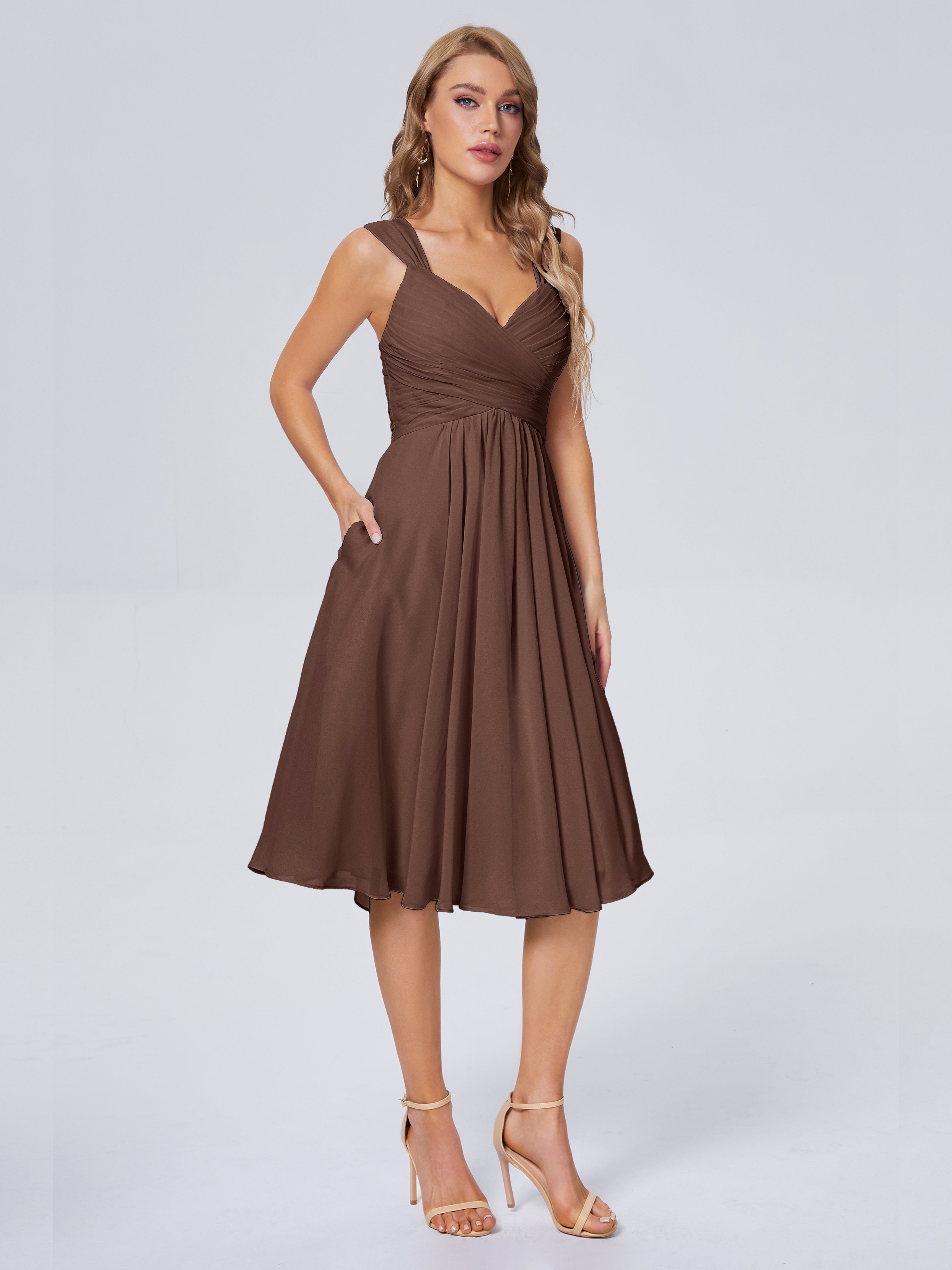 Mya Best Short Bridesmaid Dresses With Bowknot