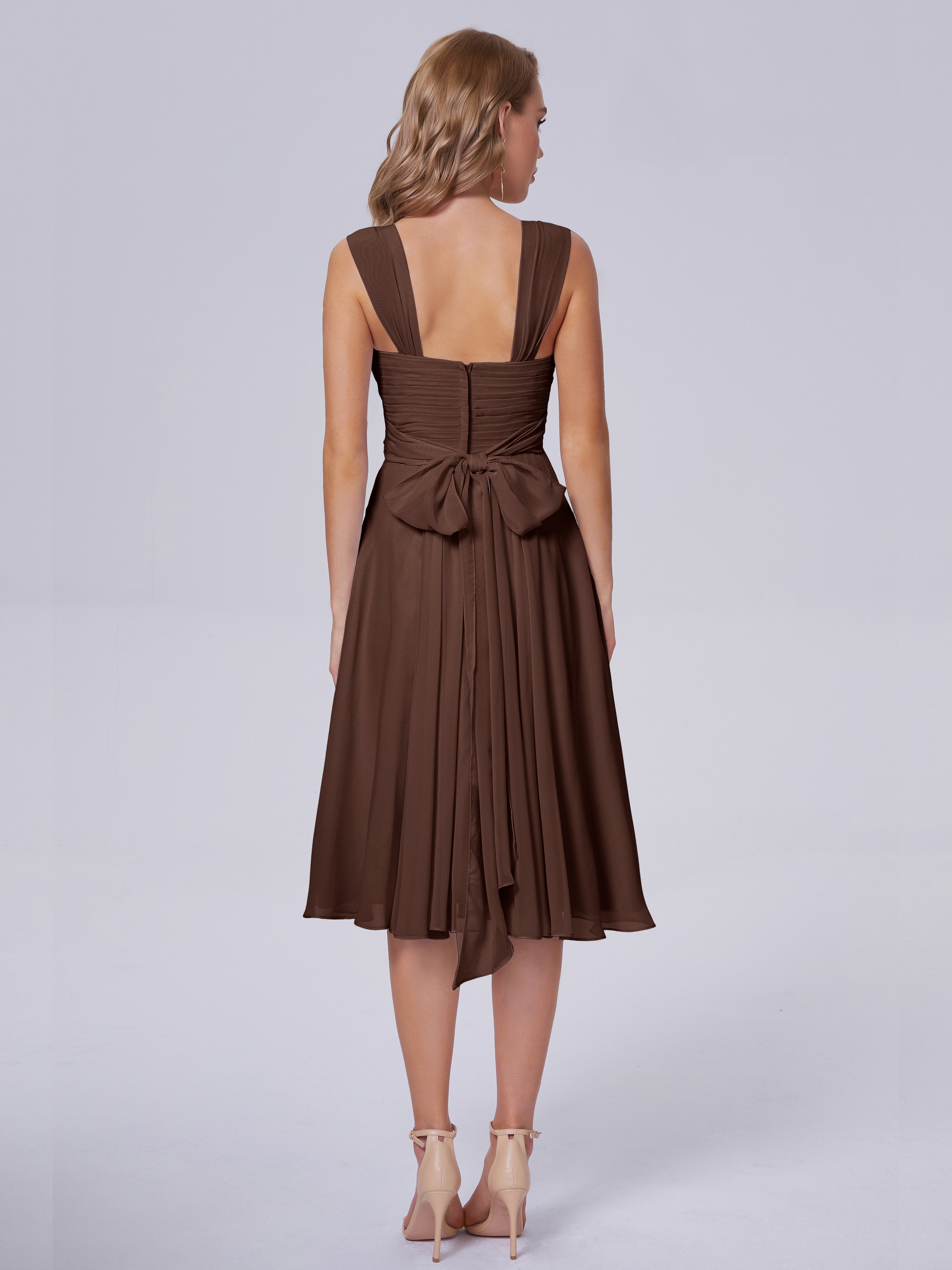 Mya Best Short Bridesmaid Dresses With Bowknot