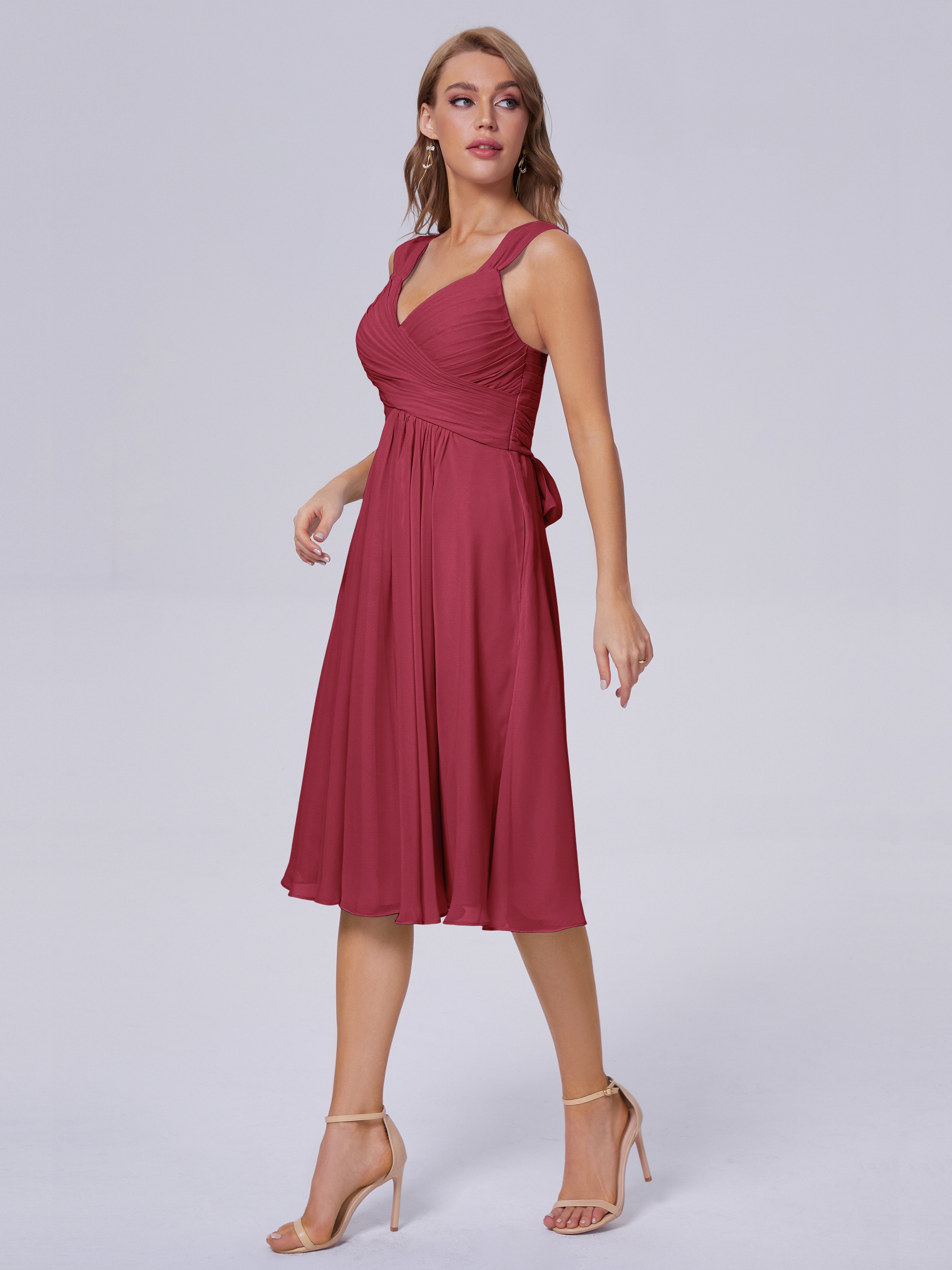 Mya Best Short Bridesmaid Dresses With Bowknot
