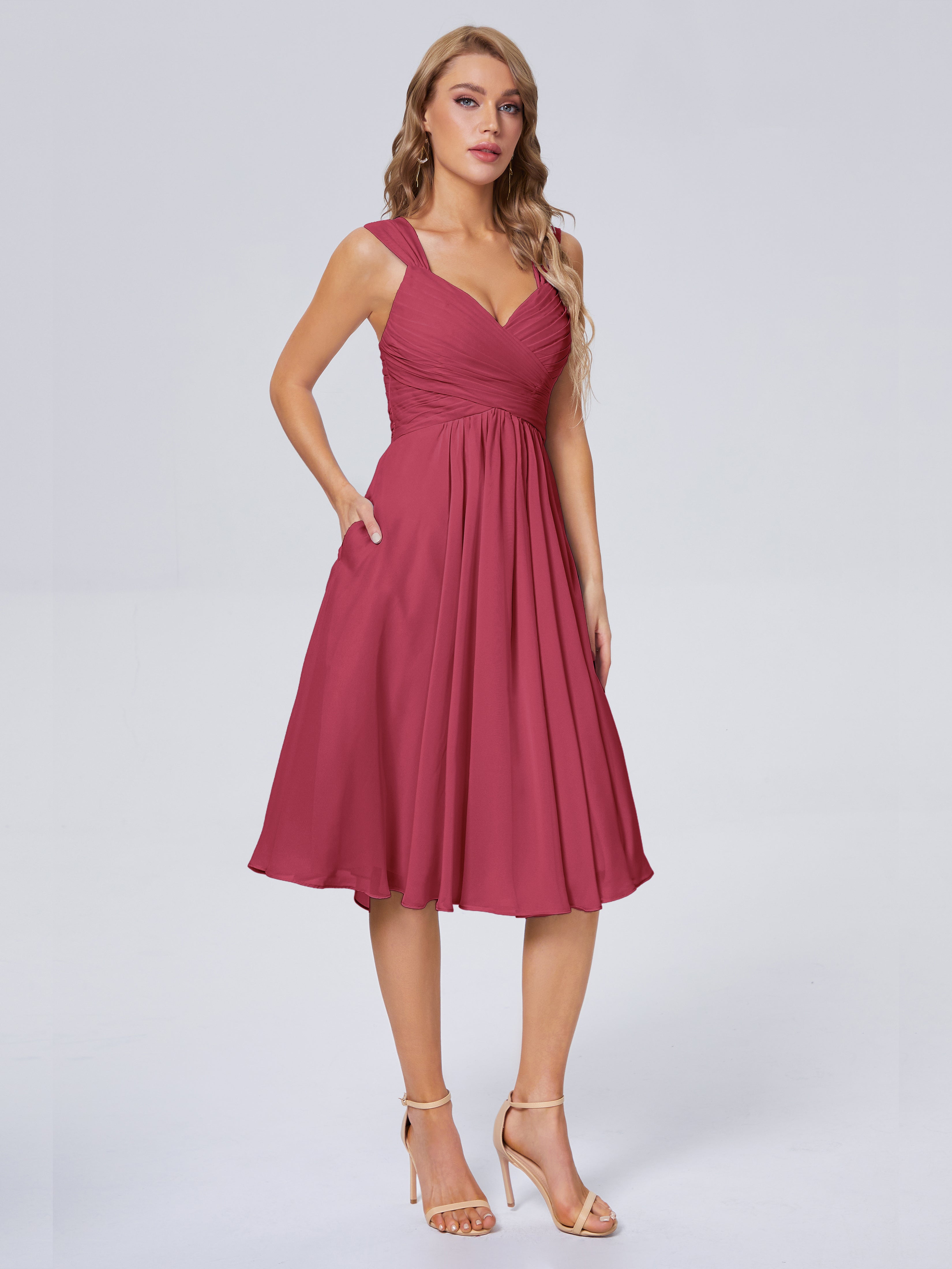 Mya Best Short Bridesmaid Dresses With Bowknot