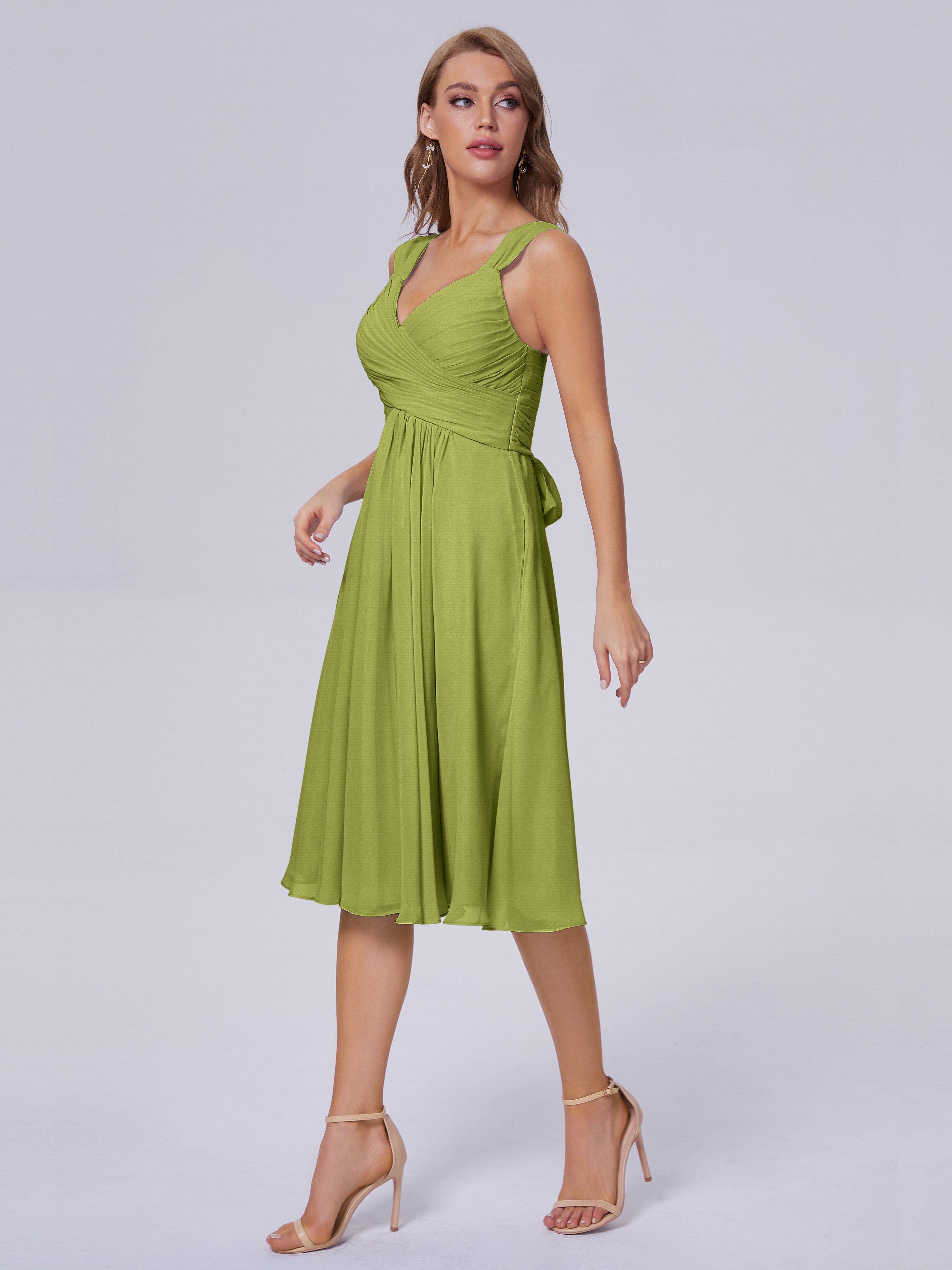 Mya Best Short Bridesmaid Dresses With Bowknot