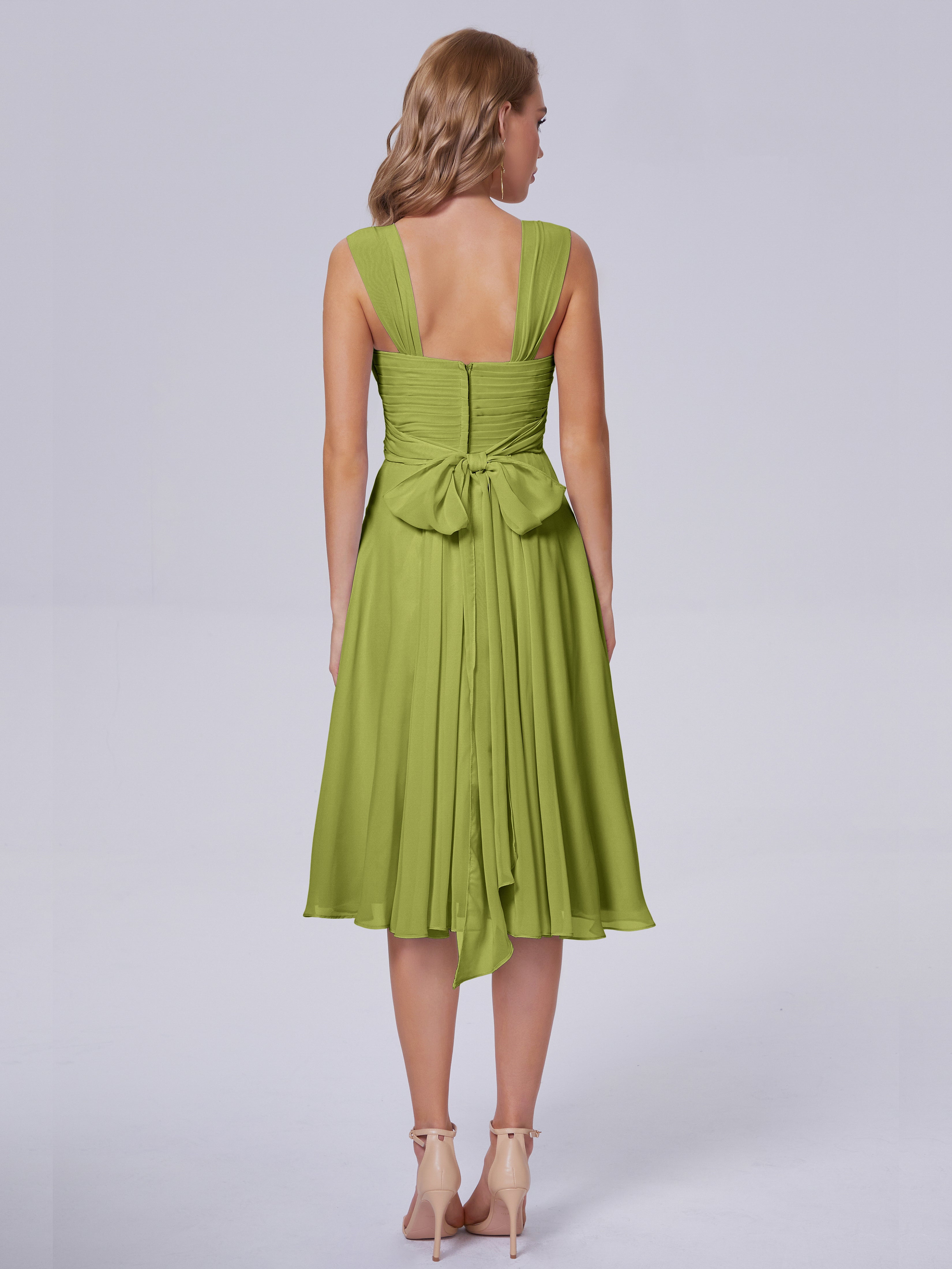 Mya Best Short Bridesmaid Dresses With Bowknot