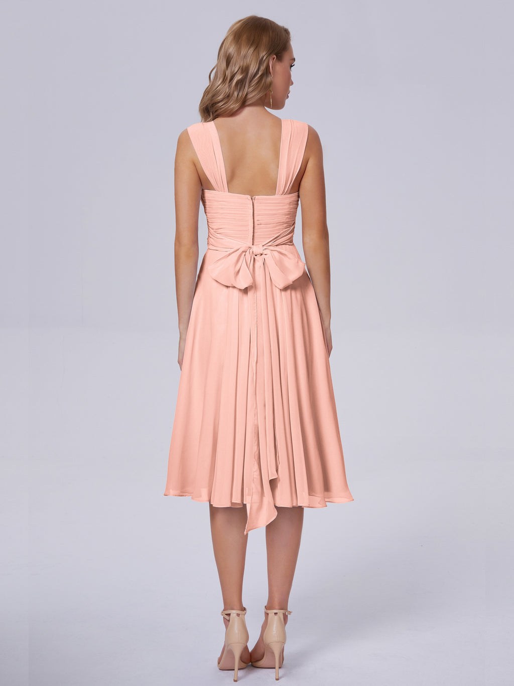 Mya Best Short Bridesmaid Dresses With Bowknot