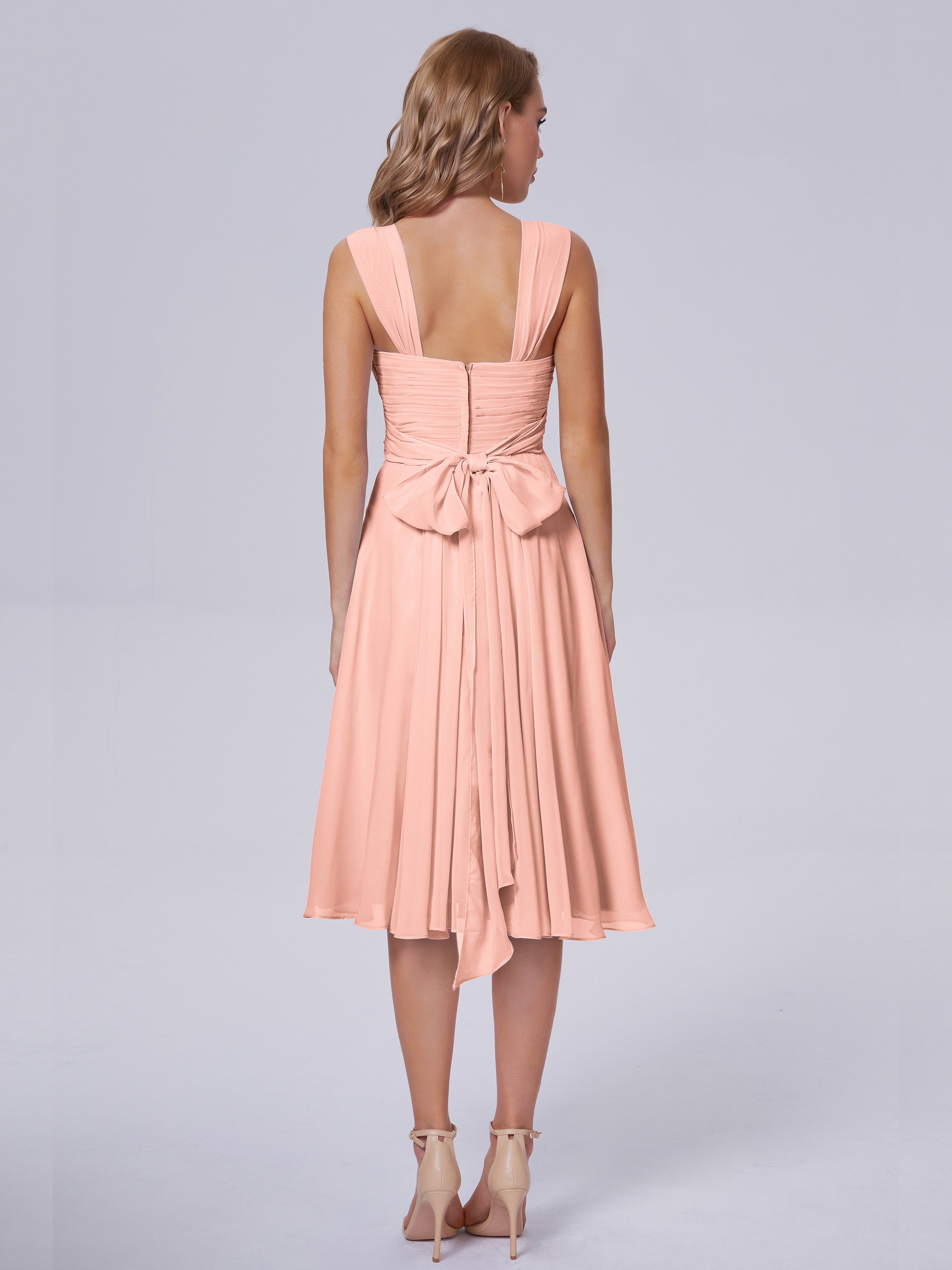 Mya Best Short Bridesmaid Dresses With Bowknot