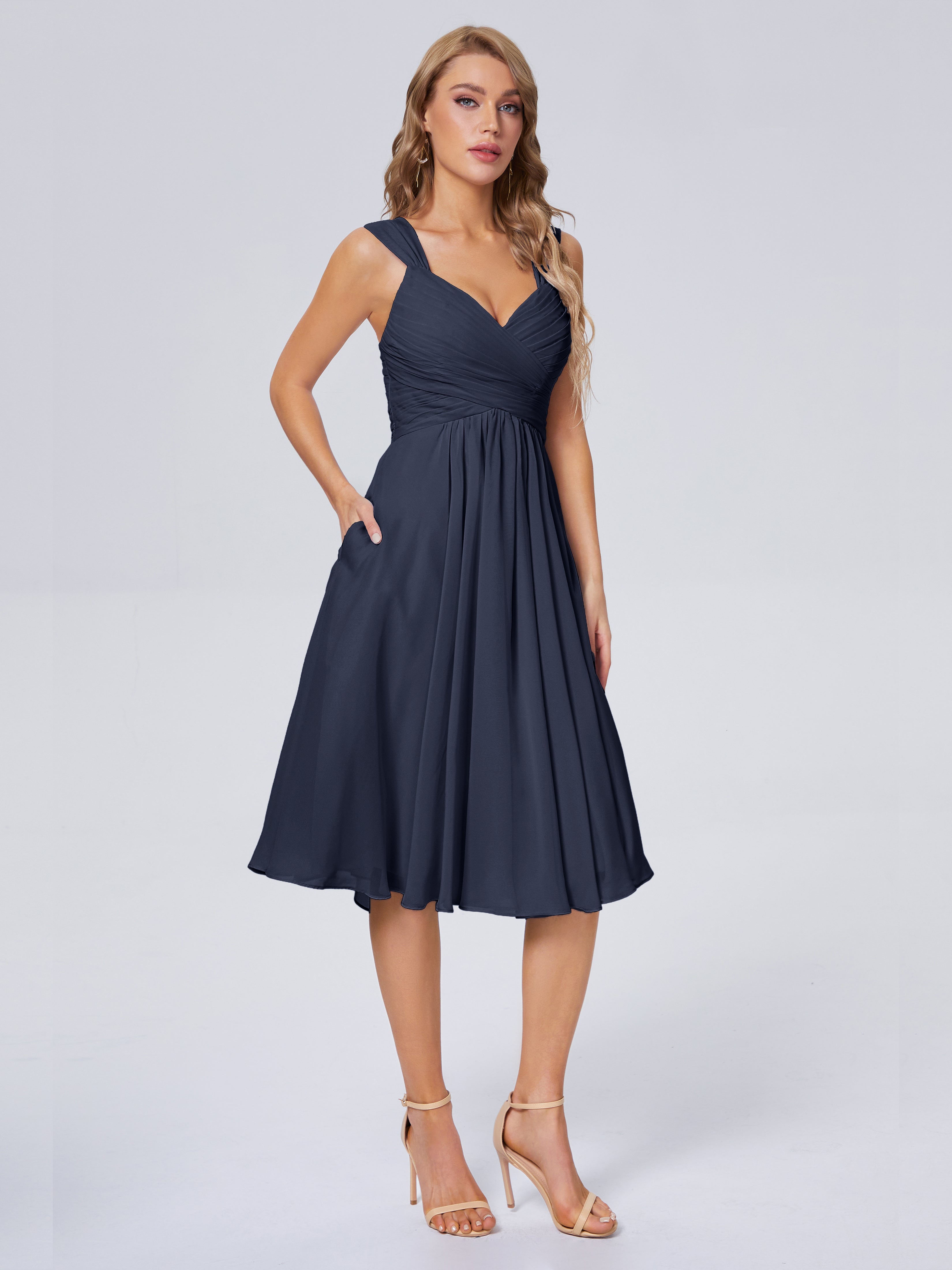 Mya Best Short Bridesmaid Dresses With Bowknot