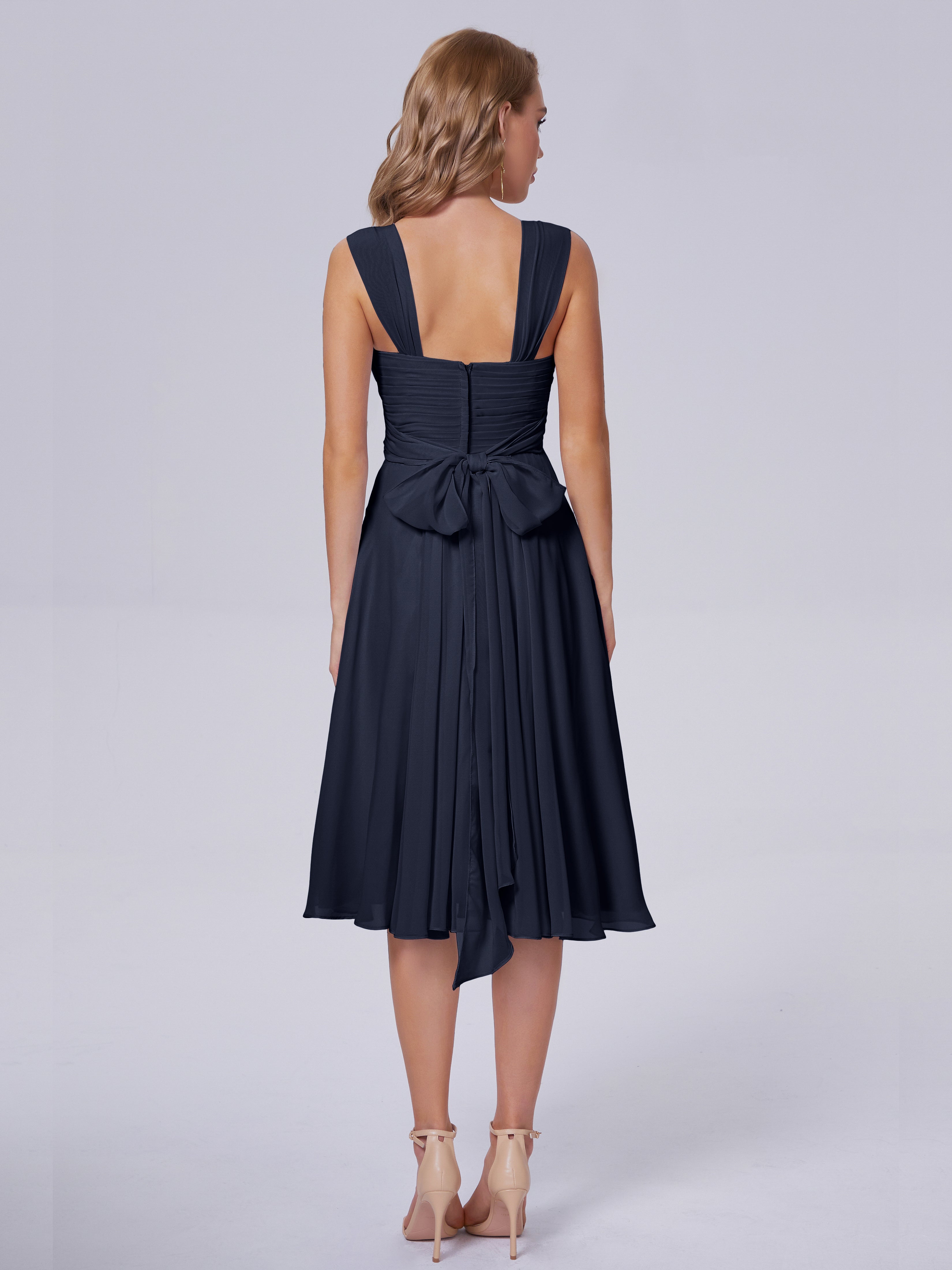 Mya Best Short Bridesmaid Dresses With Bowknot